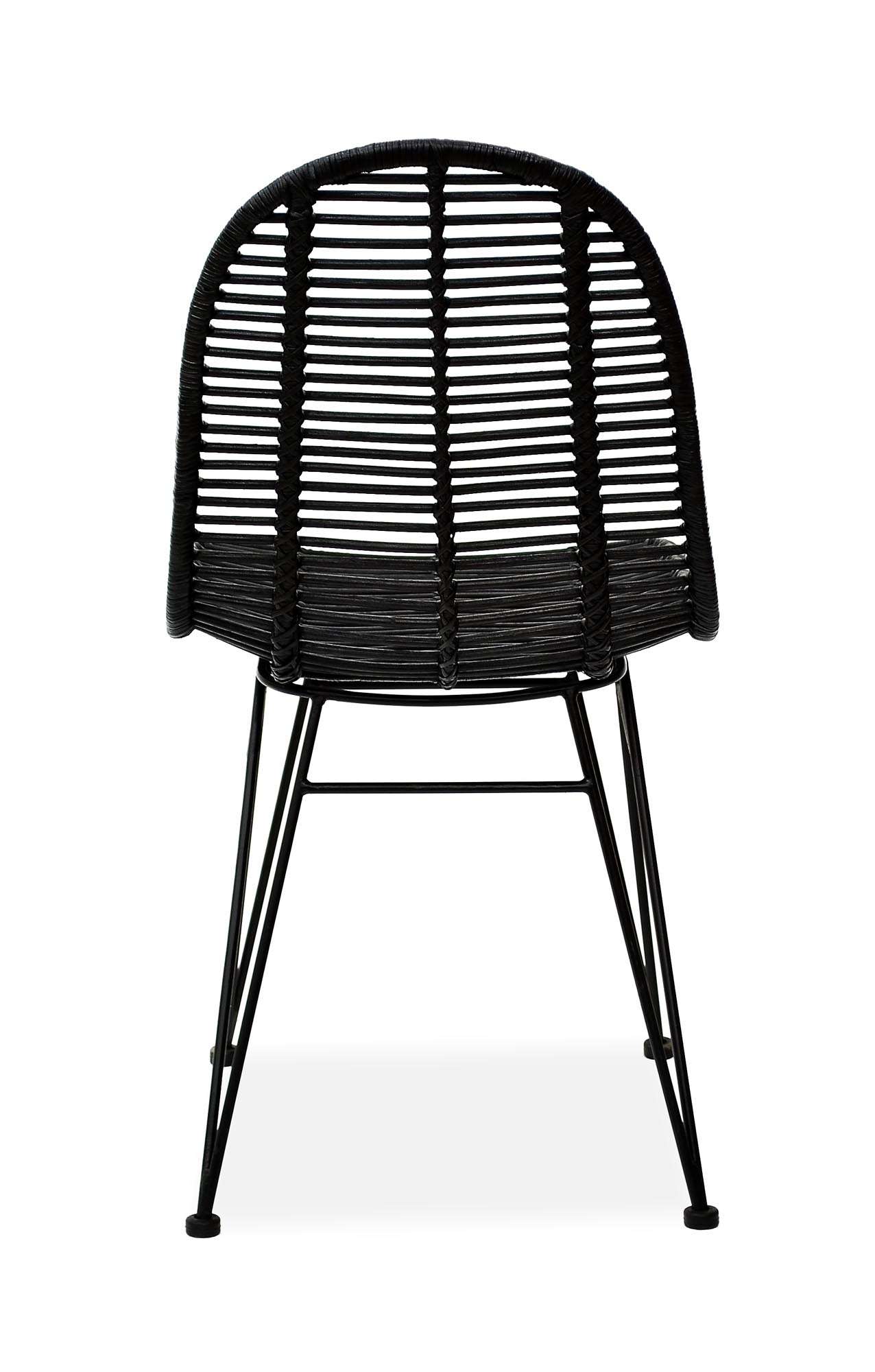 K337 jedálenská stolička rattan čierna