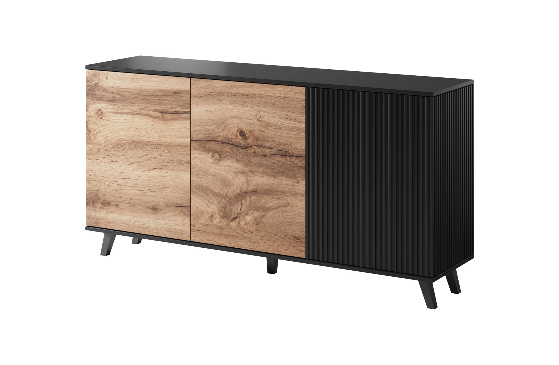 RANDOM KM-1 komoda dub wotan/čierna