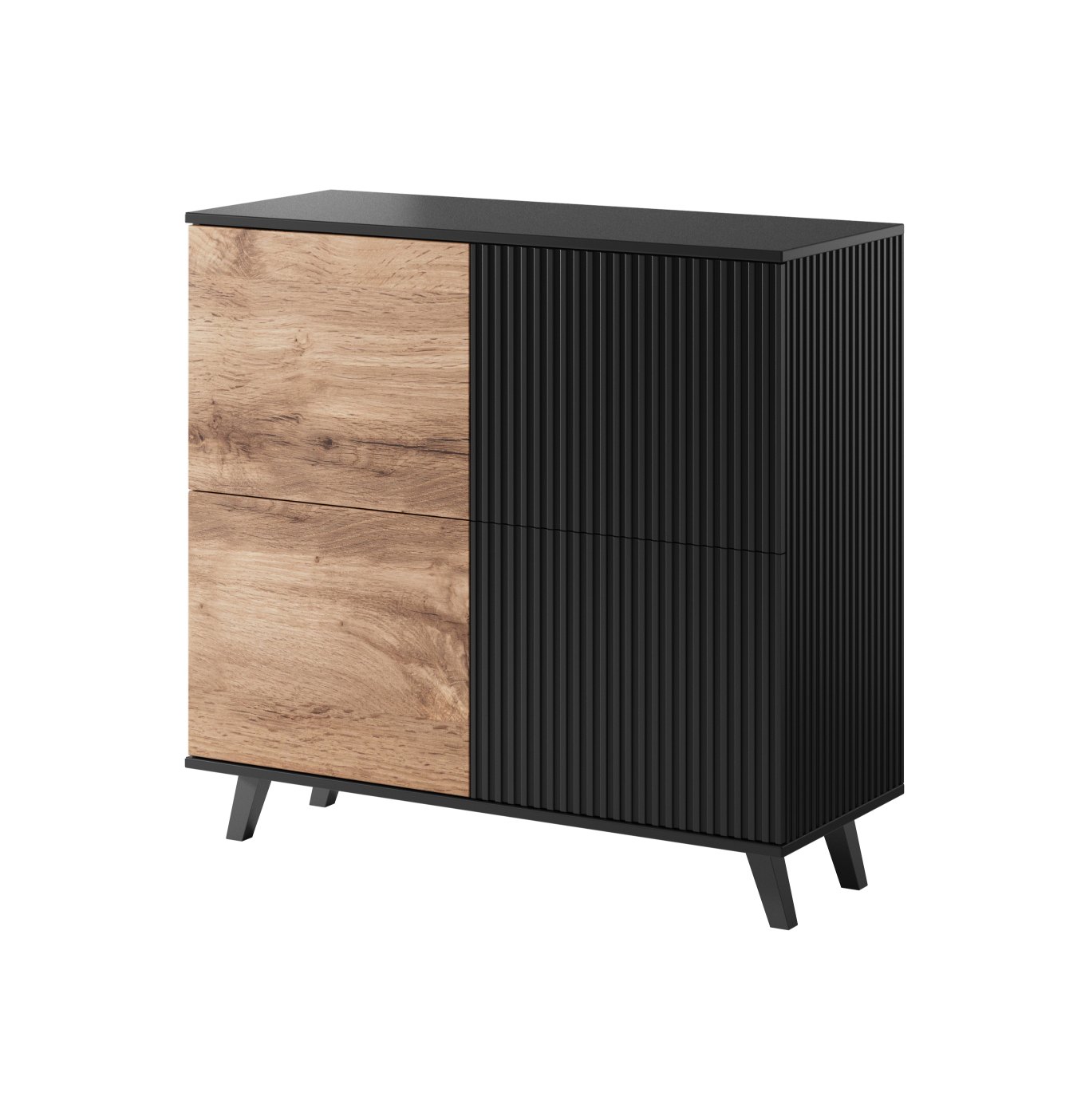 RANDOM KM-2 komoda dub wotan/čierna