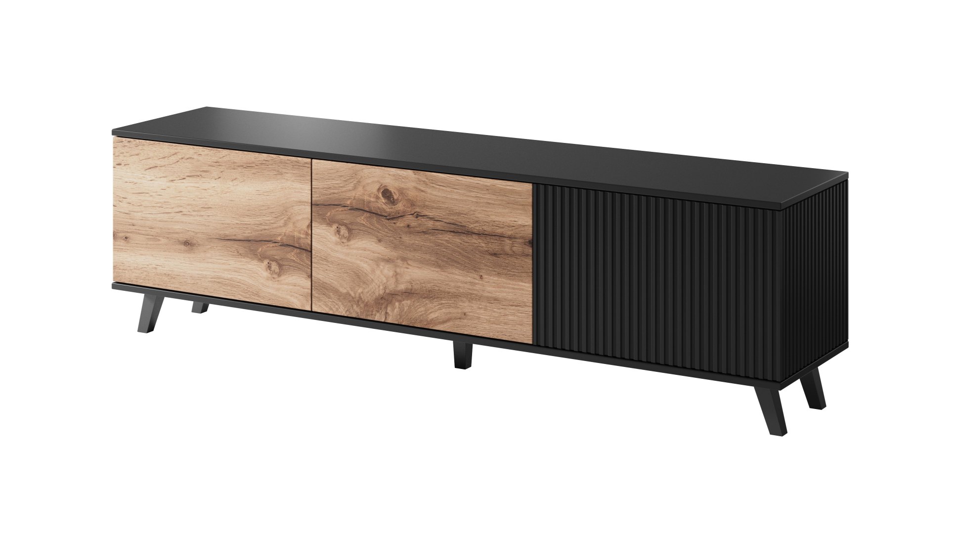 RANDOM RTV-2 stolík RTV dub wotan/čierny