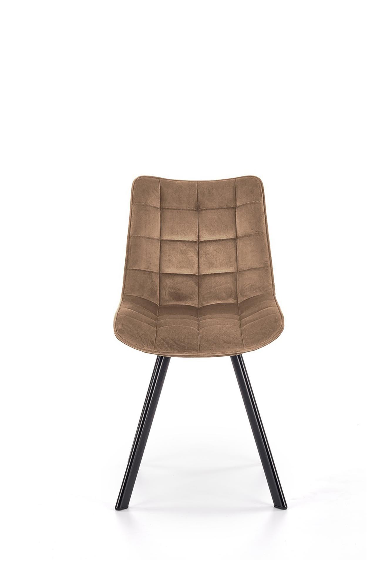 K332 stolička nohy - čierne, sedák - béžová