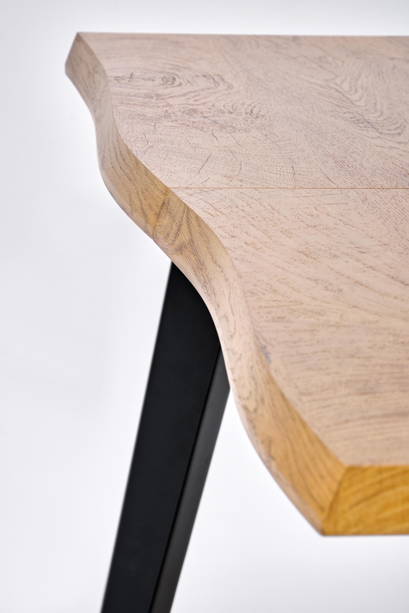 DICKSON 2 rozkladací stôl 150-210/90 cm, doska - prírodná, nohy - čierne