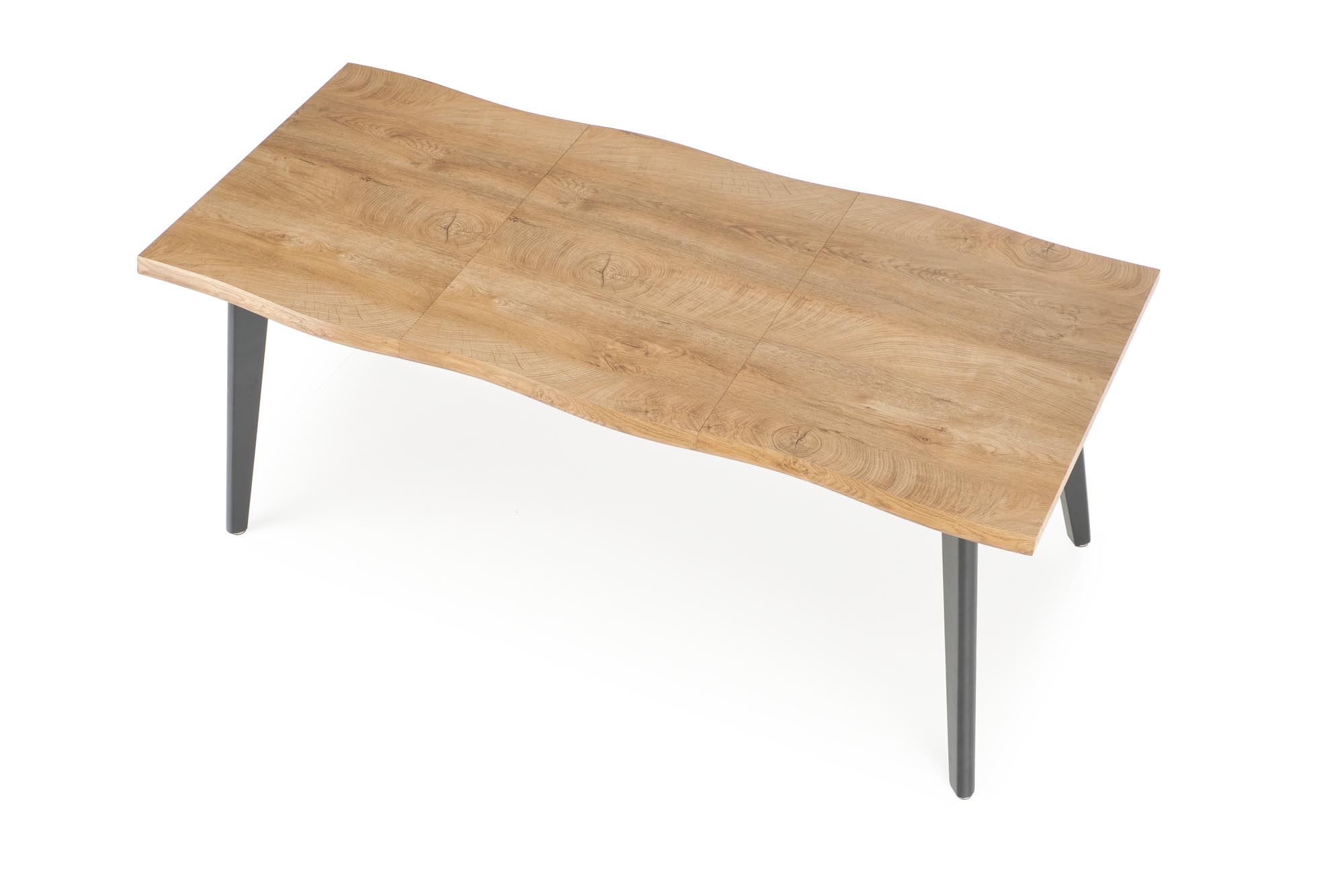 DICKSON 2 rozkladací stôl 150-210/90 cm, doska - prírodná, nohy - čierne