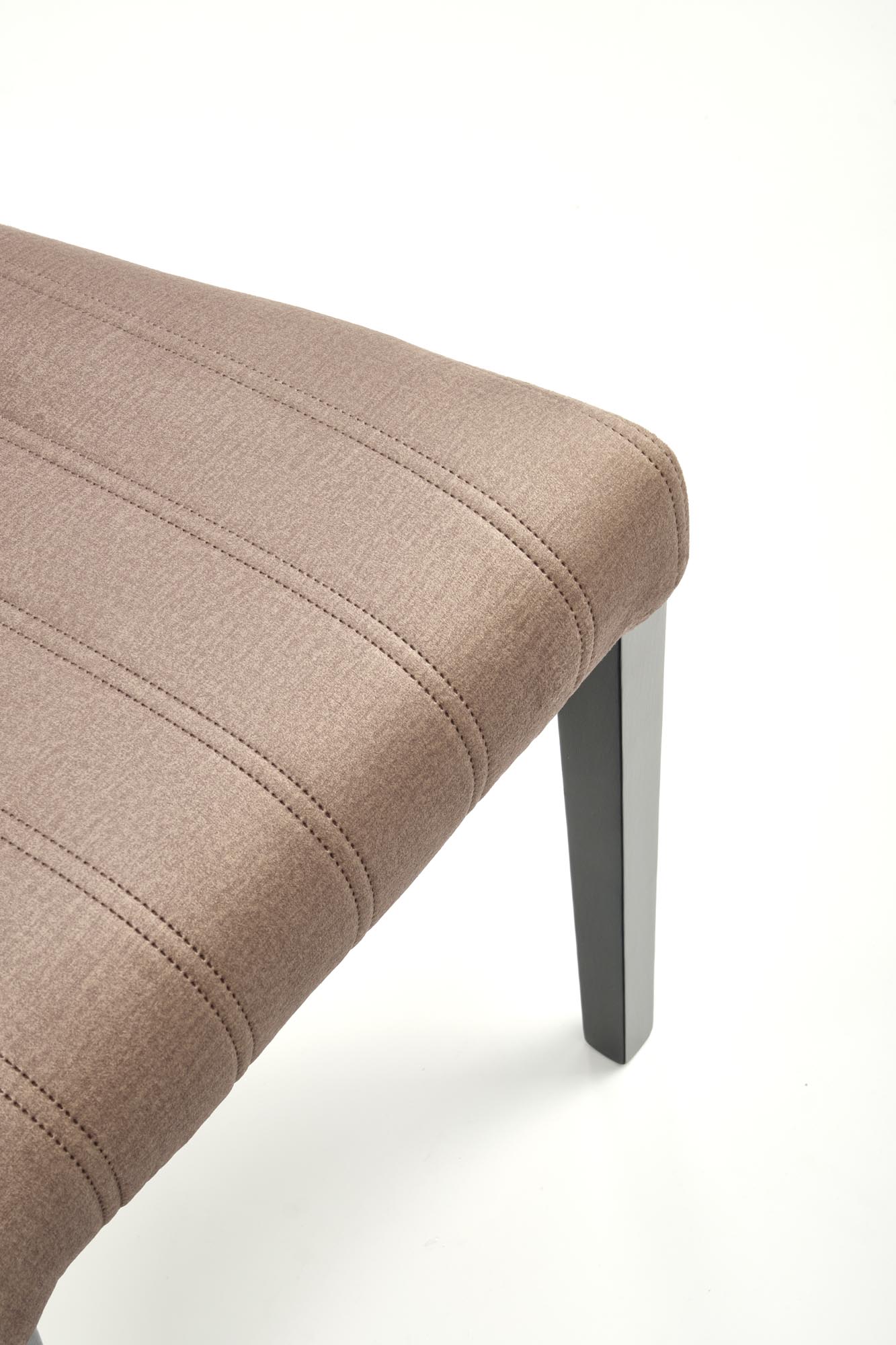 DIEGO 2 stolička čierna/čal. zamatové prešívané pruhy - MONOLITH 09