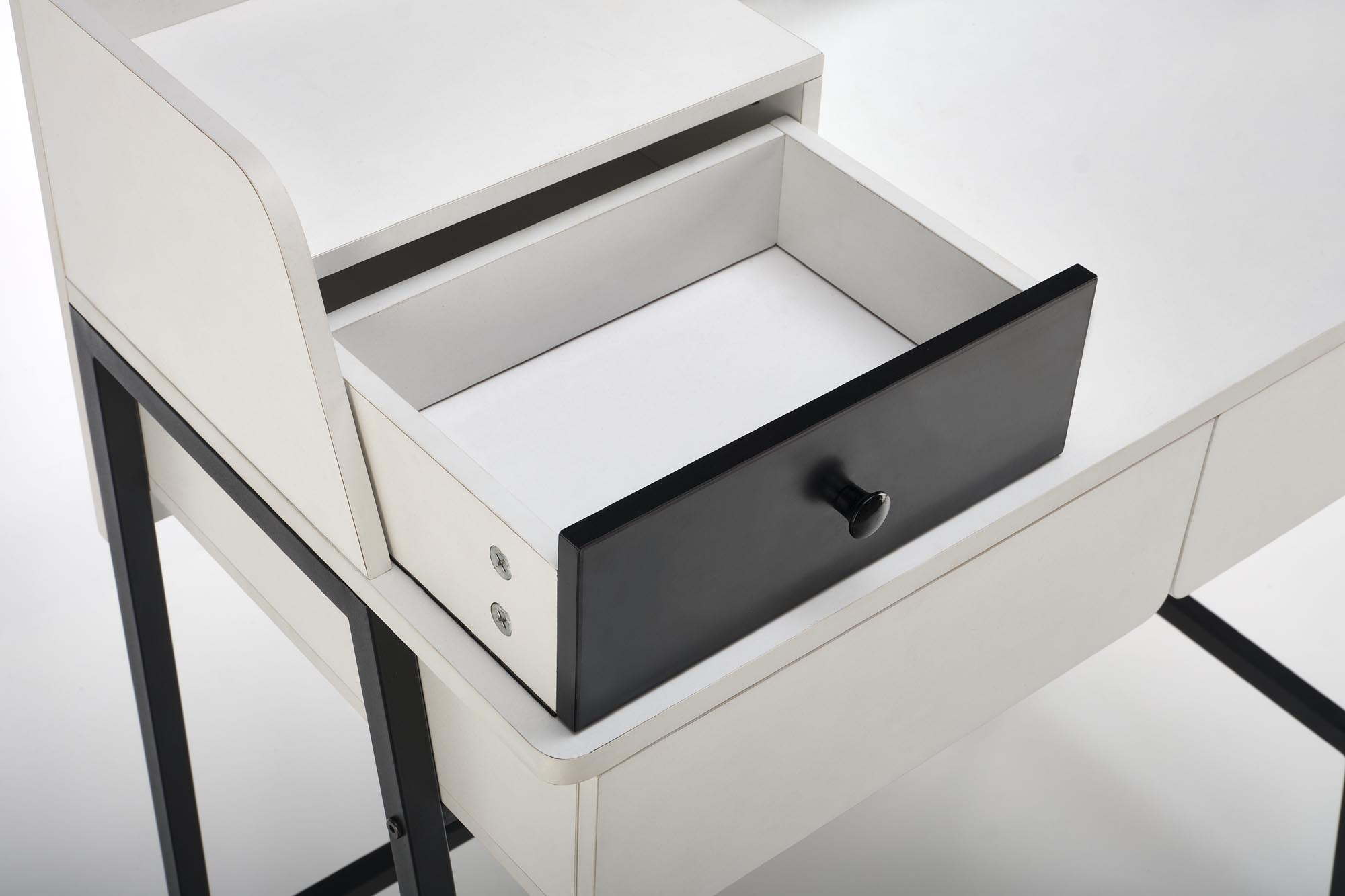 AGNES toaletný stolík biely/čierny