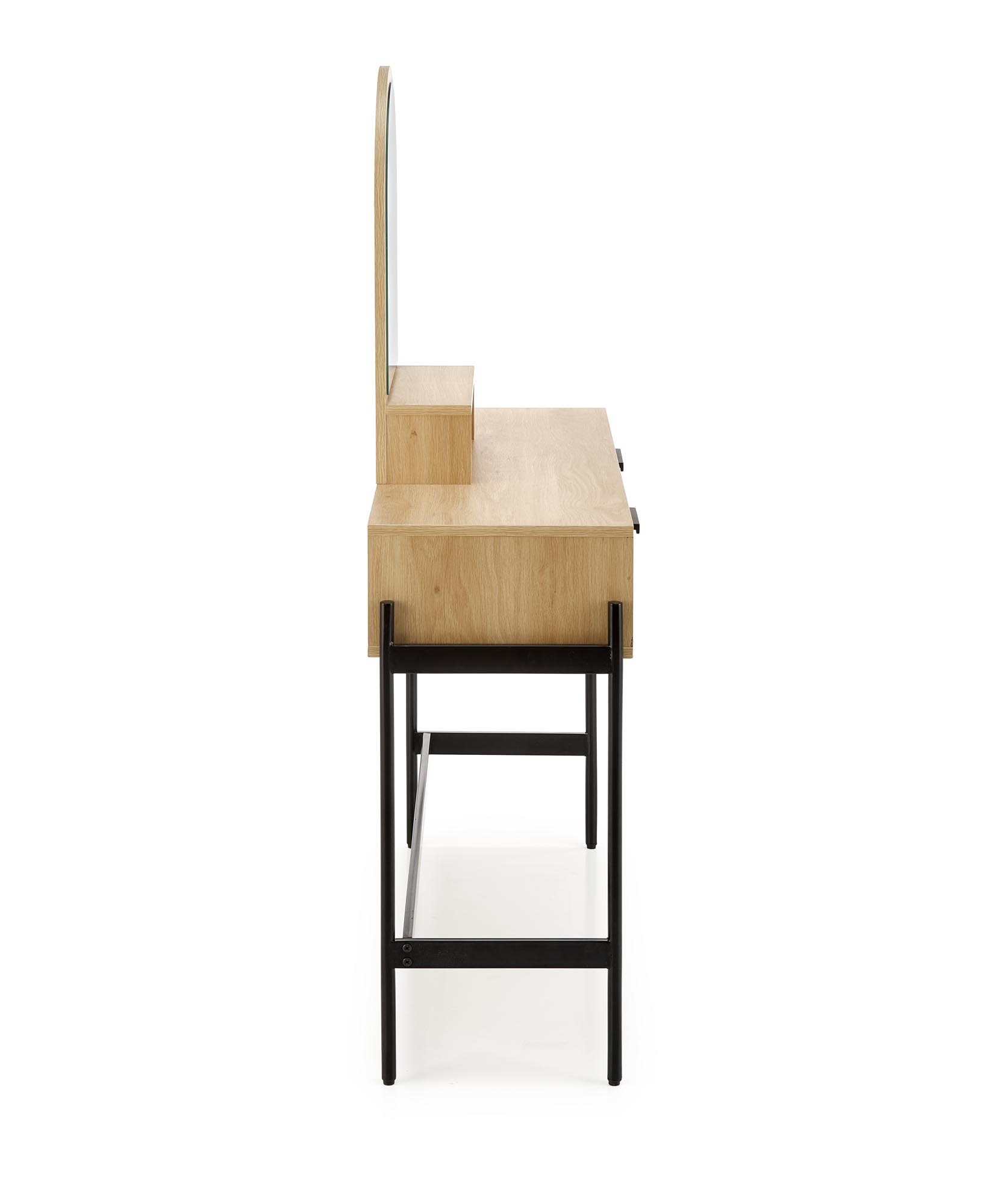 CARMEN toaletný stolík prírodný/čierny