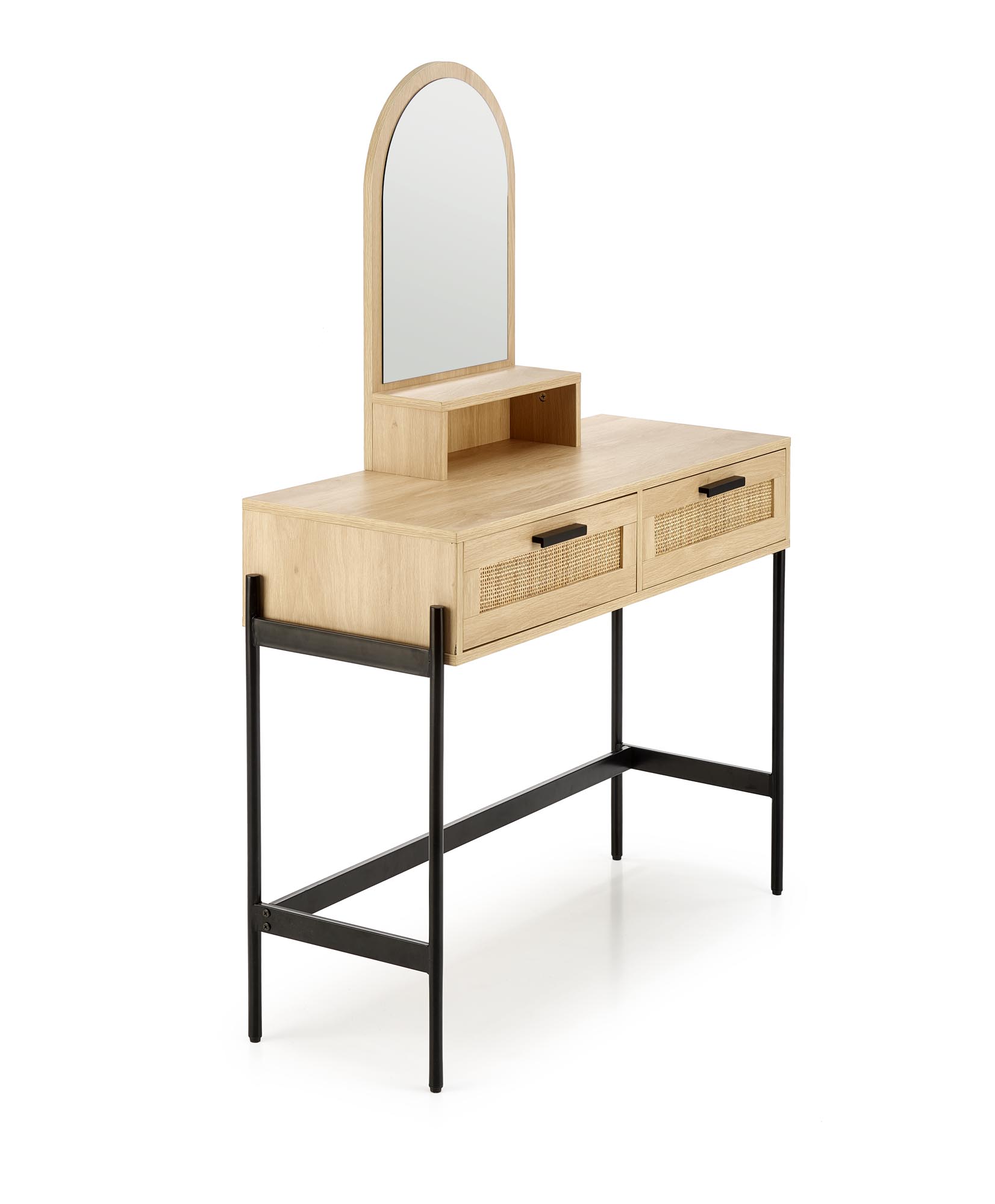 CARMEN toaletný stolík prírodný/čierny