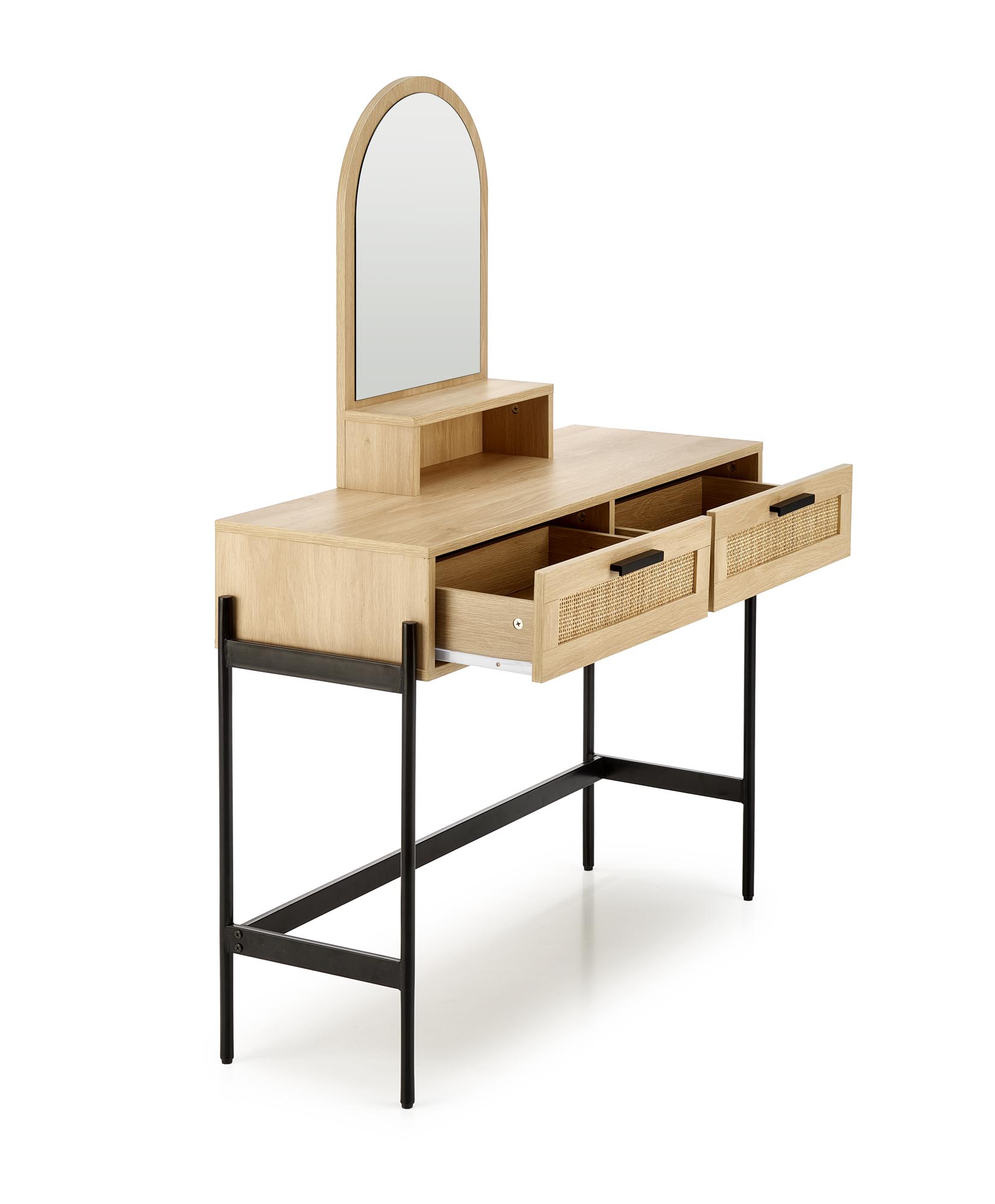 CARMEN toaletný stolík prírodný/čierny