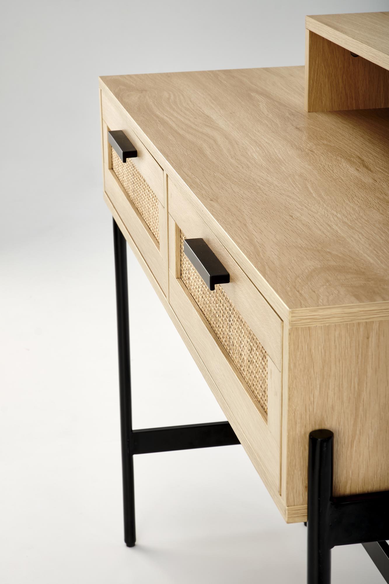 CARMEN toaletný stolík prírodný/čierny