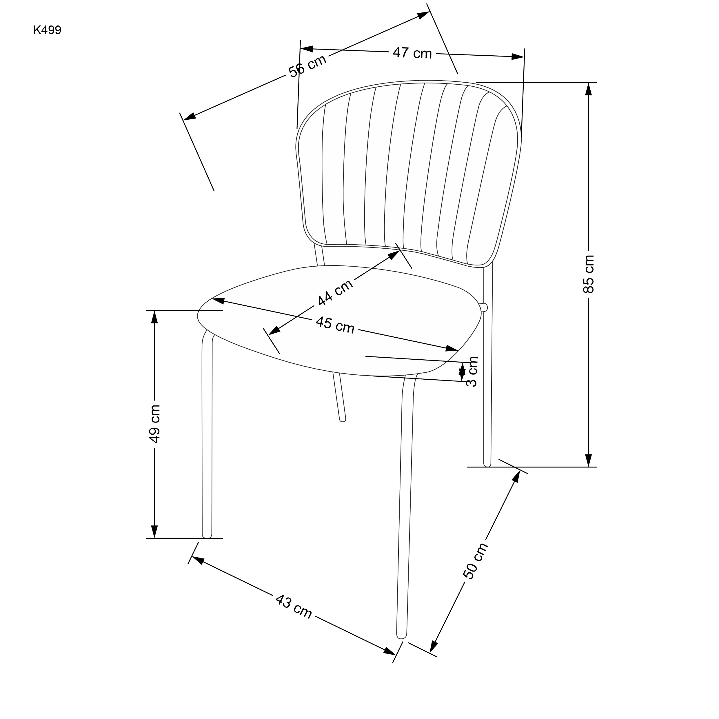K499 stolička béžová
