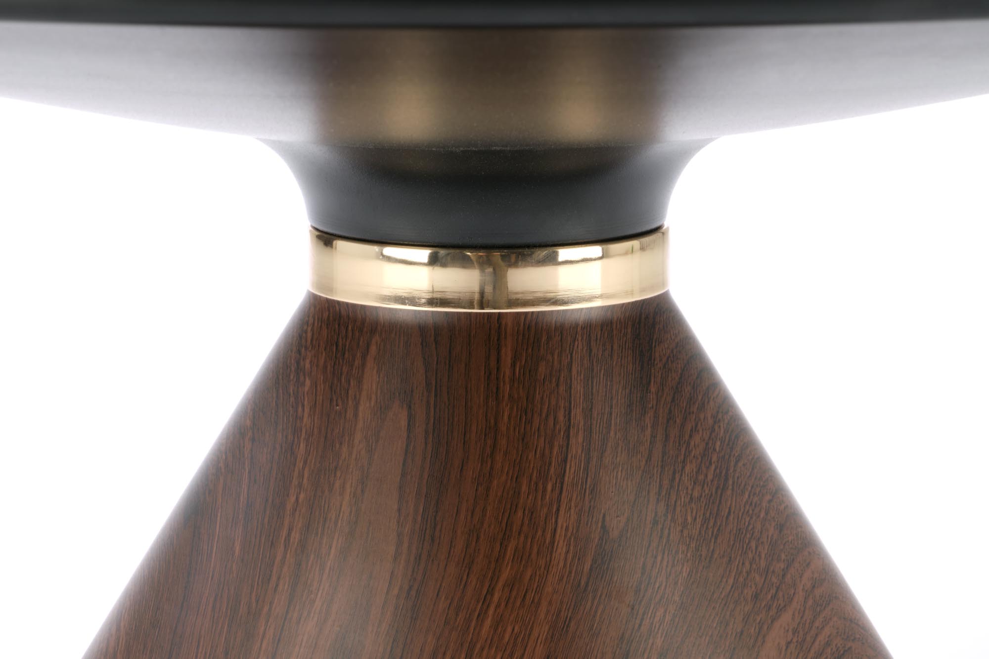 GENESIS konferenčný stolík biely mramor/orech/zlatý