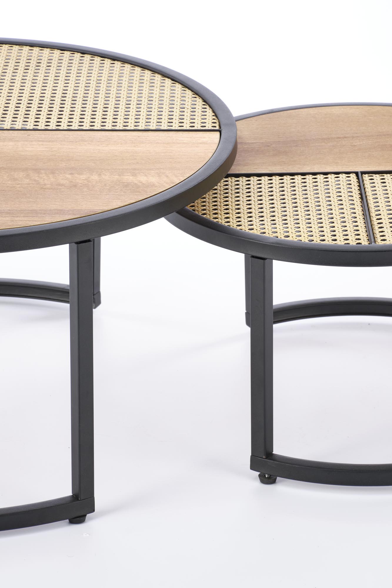 GARMINA zostava dvoch konferenčných stolíkov dub zlatý/čierny