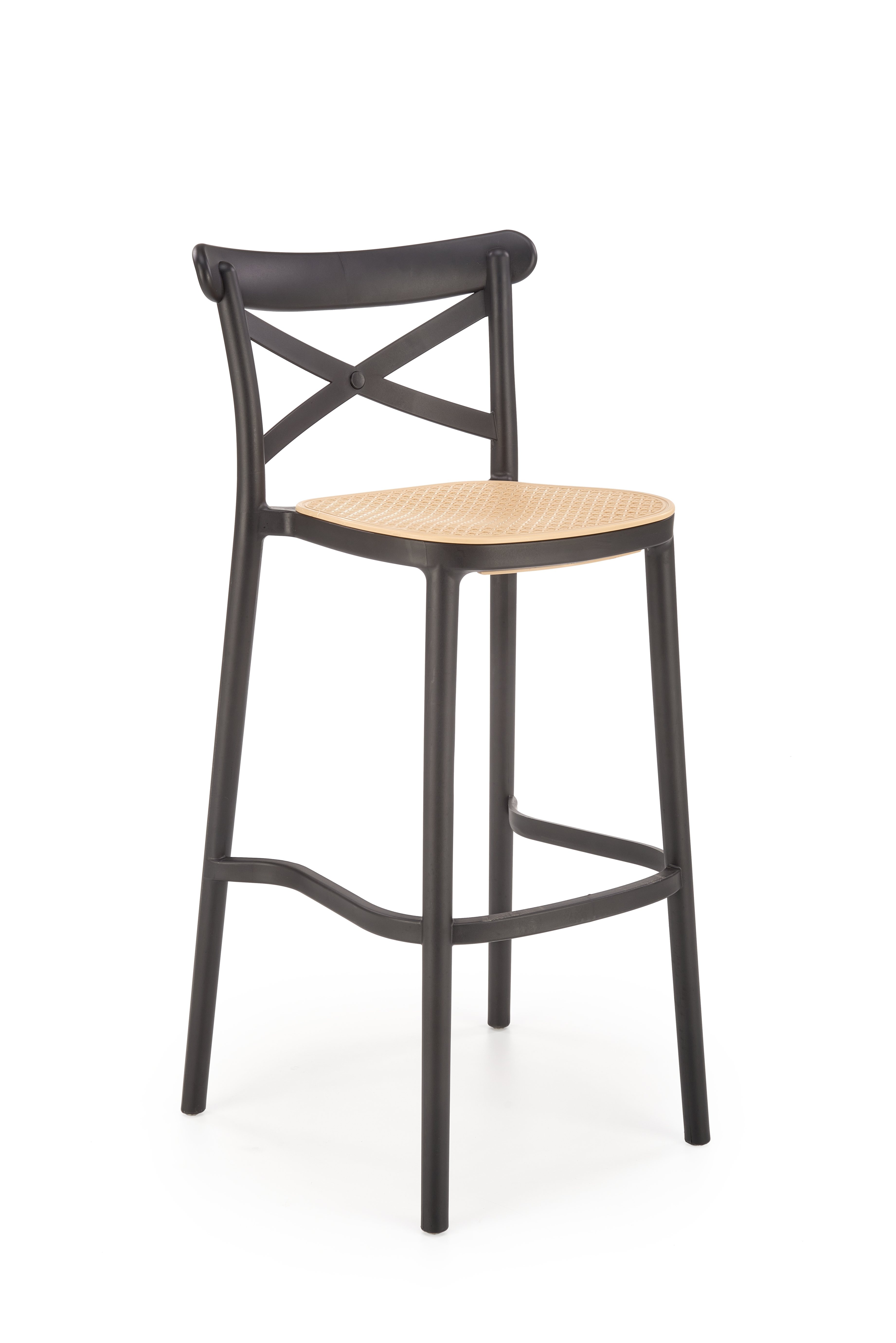 H111 barová stolička čierna/hnedá