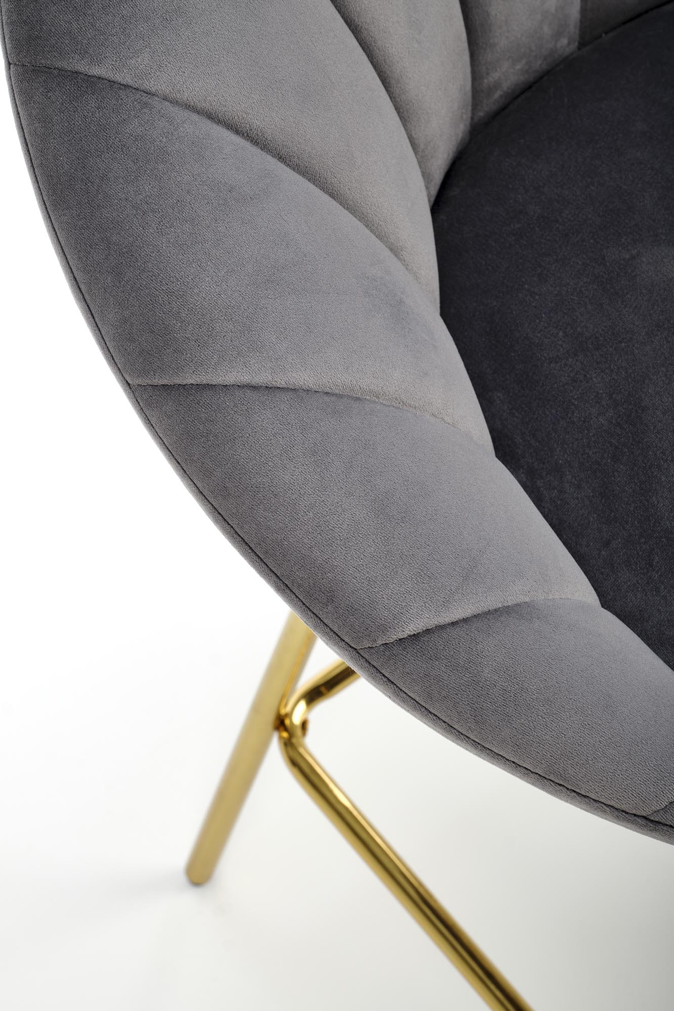 H112 barová stolička šedá/zlatá