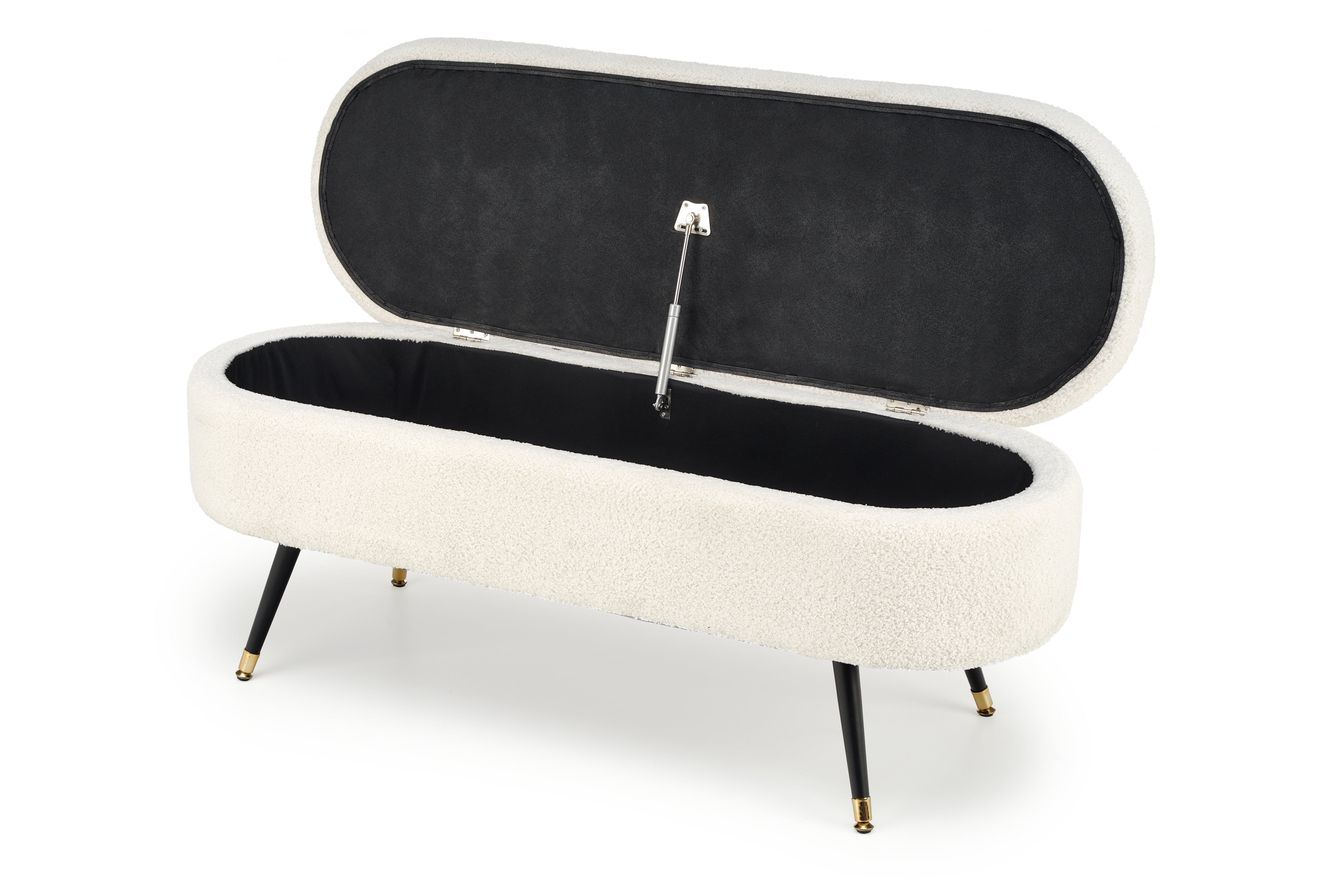 AVEIRO lavička s úložným priestorom, krémová