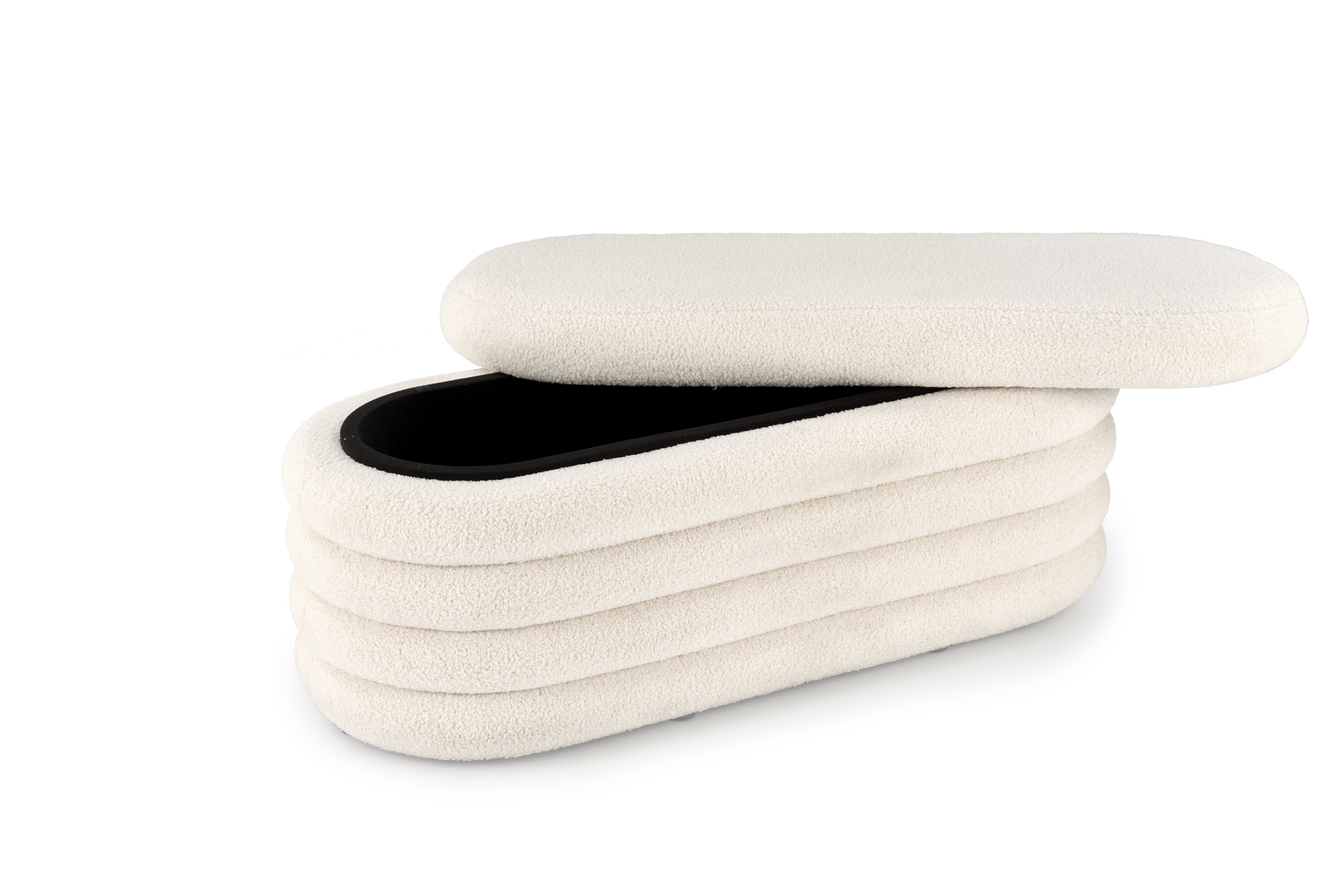 BLISS lavička s úložným priestorom, krémová