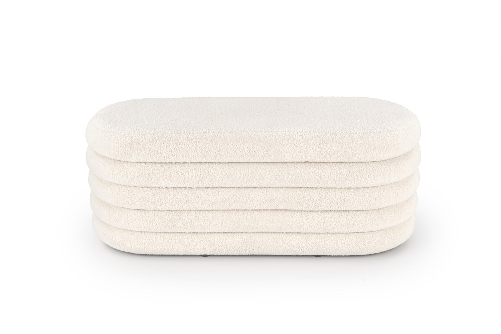 BLISS lavička s úložným priestorom, krémová