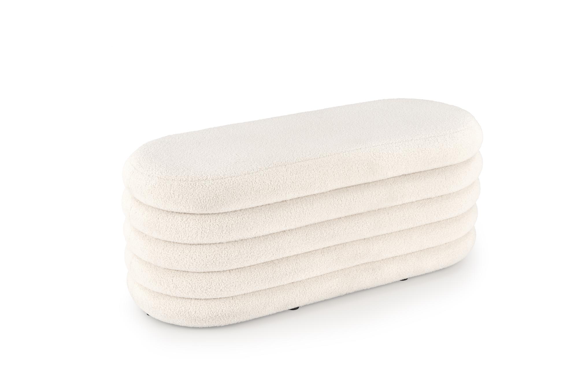 BLISS lavička s úložným priestorom, krémová