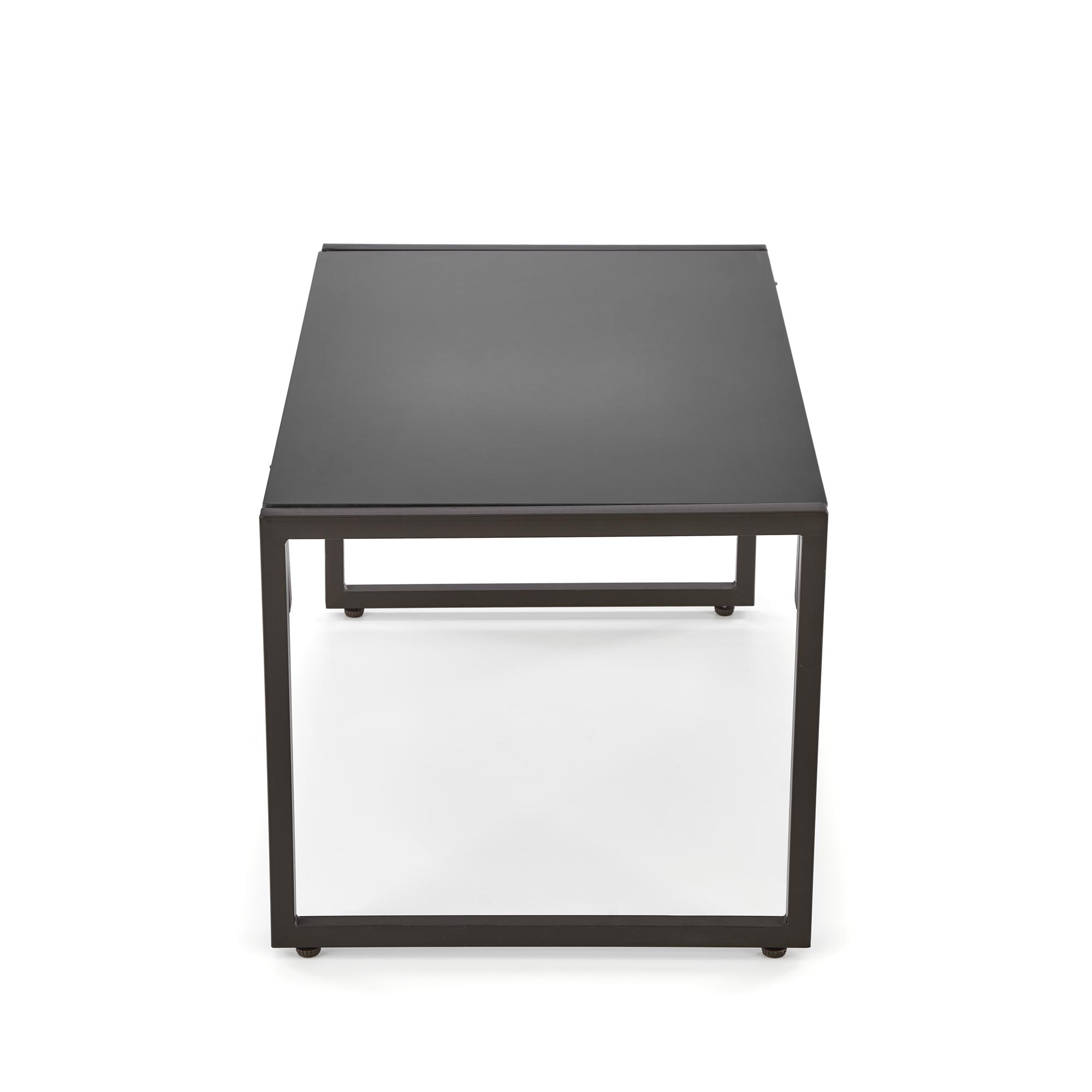 SHARK záhradná zostava ( pohovka + stolička 2x + konferenčný stolík ), čierna/cappuccino