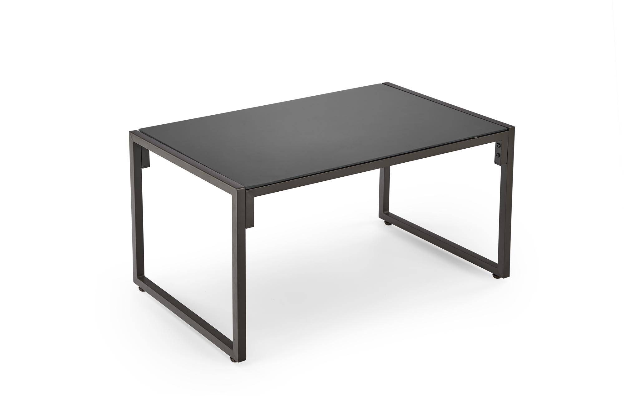 SHARK záhradná zostava ( pohovka + stolička 2x + konferenčný stolík ), čierna/cappuccino