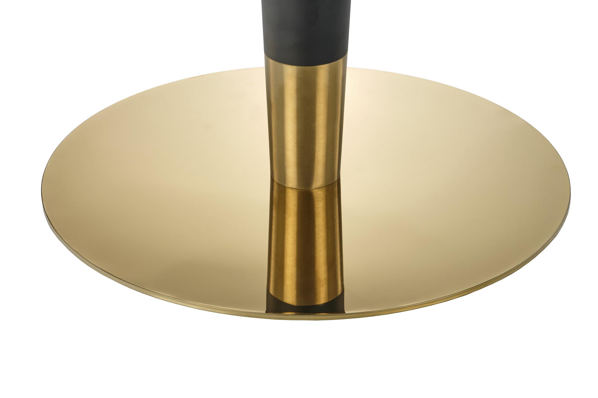 MORATA stôl okrúhly, biely mramor/čierny/zlatý