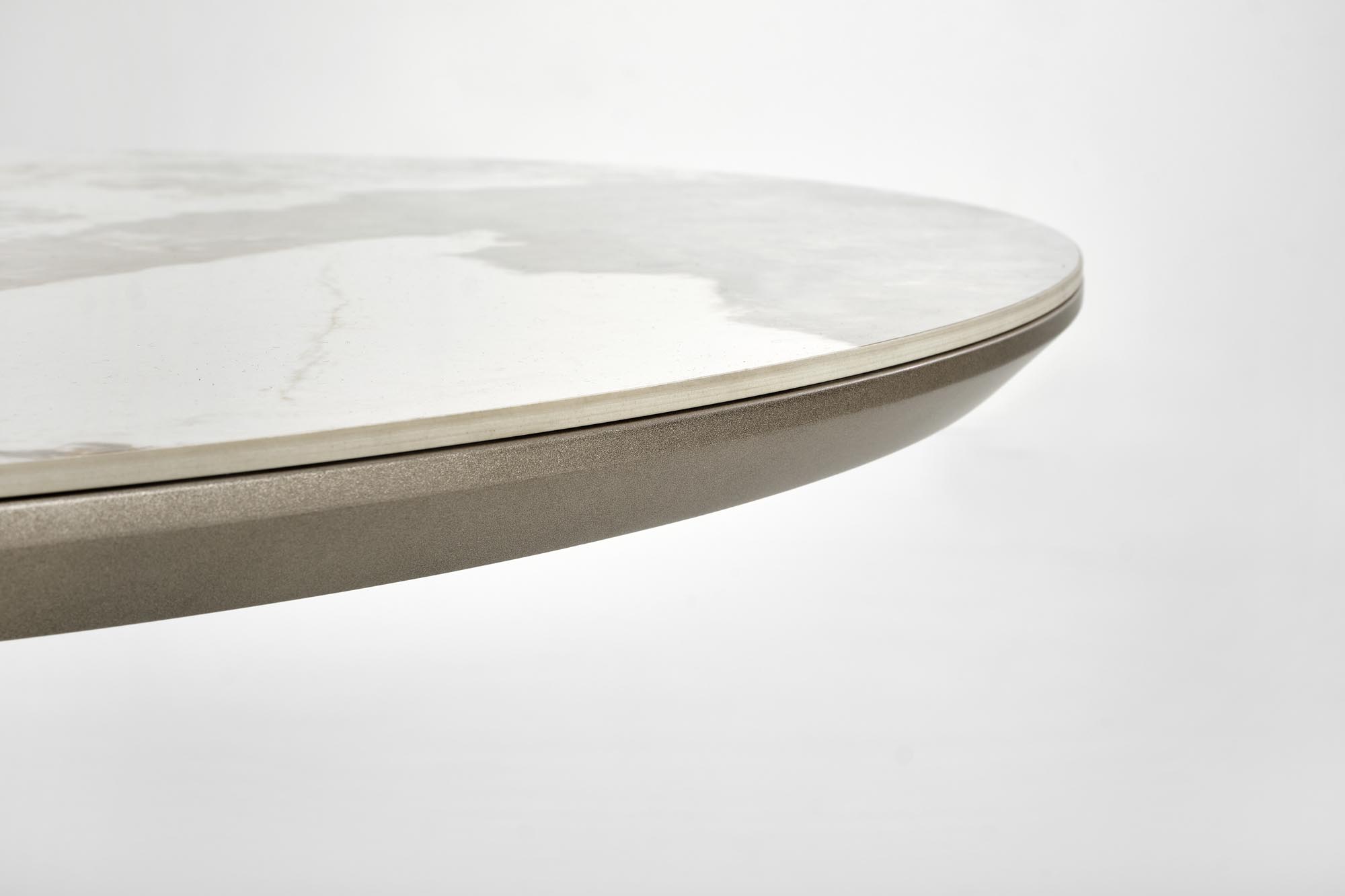 ROBINSON rozkladací stôl, béžový mramor/cappuccino/čierny