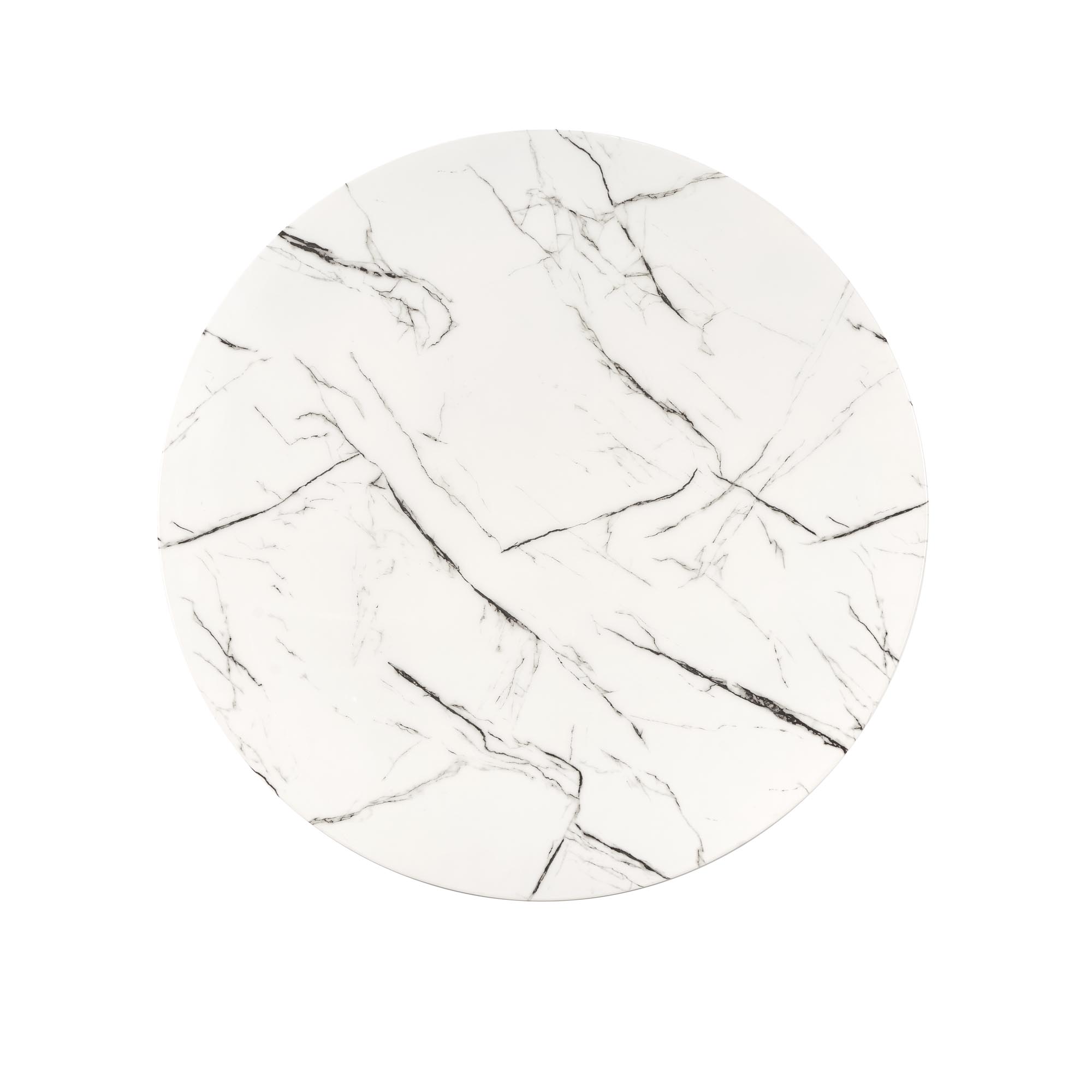 RAYMOND 2 stôl, doska - biely mramor, nohy - zlaté