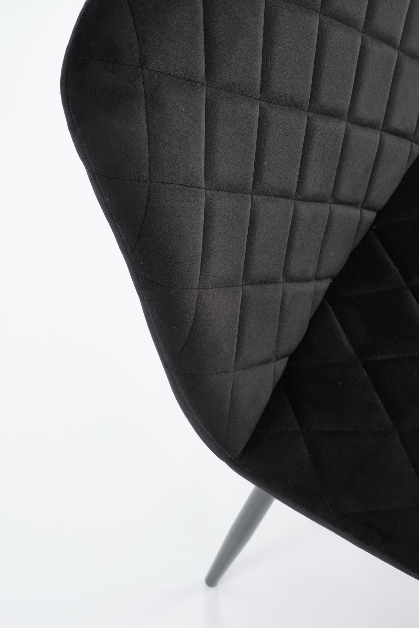 K525 jedálenská stolička, látka velvet, čierna