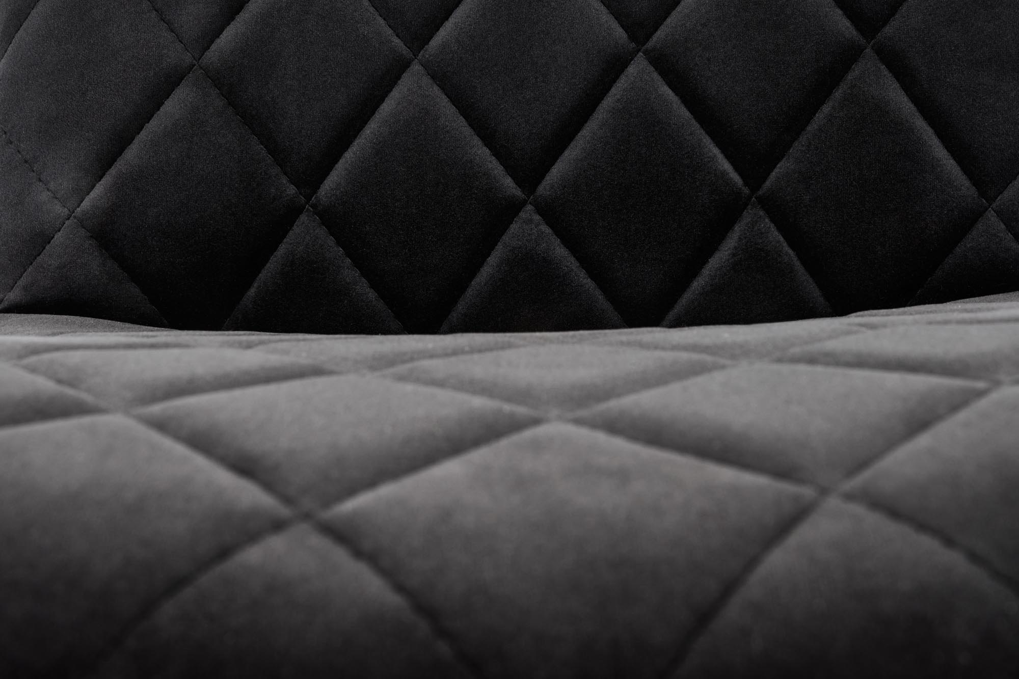 K525 jedálenská stolička, látka velvet, čierna