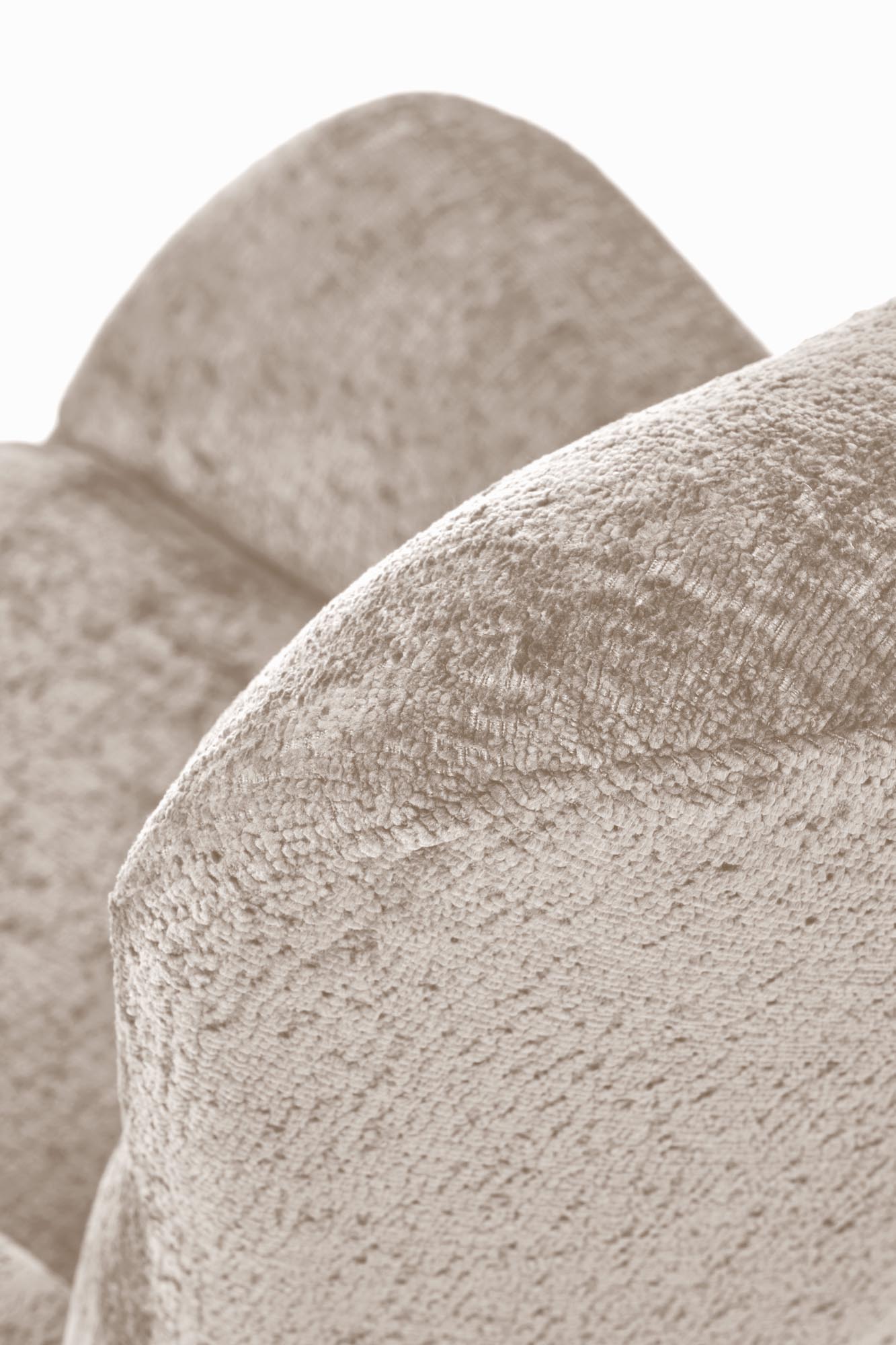 CASTRO kreslo hojdacie, látka/oceľ/drevo, béžová