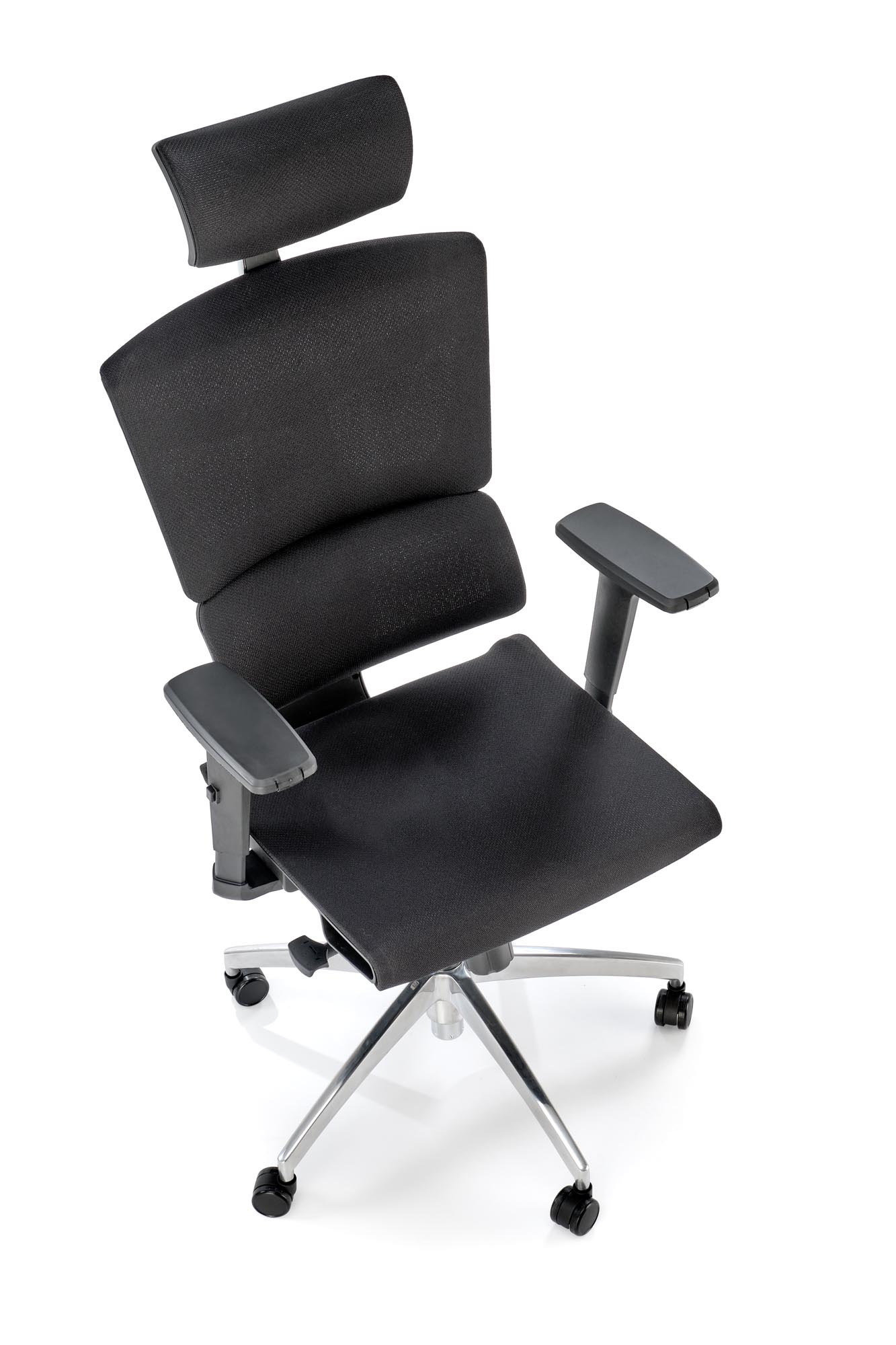 MARCUS kancelárske kreslo otočné s mechanizmom,hliník/sieťovina čierne