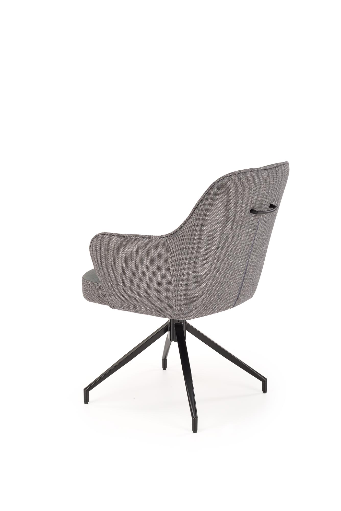 K527 jedálenská stolička otočná, látka velvet, sivá/svetlosivá