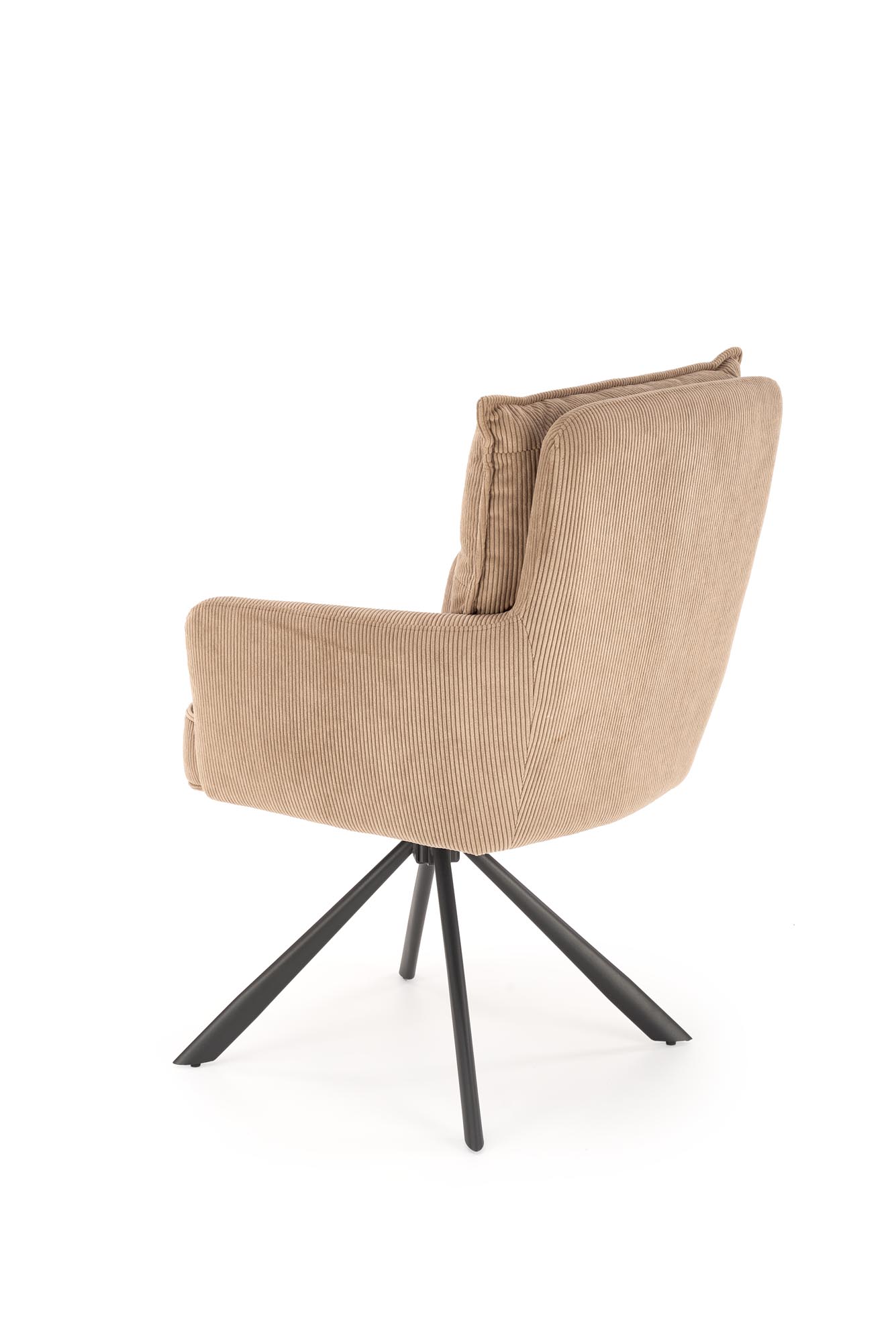 K528 jedálenská stolička otočná, látka velvet, kapučíno