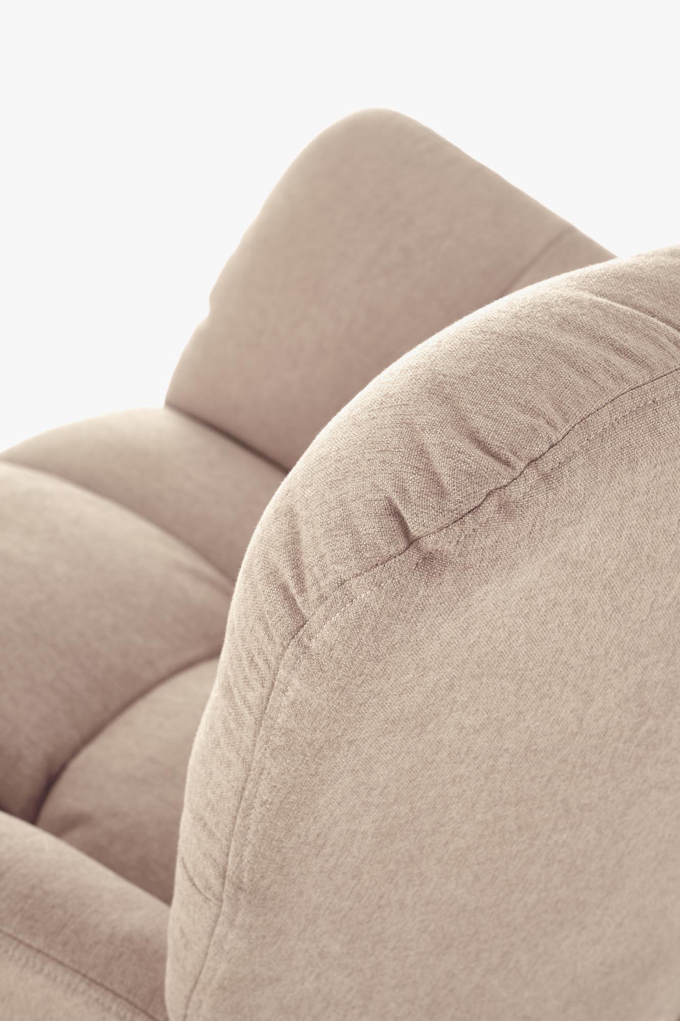 VASCO kreslo hojdacie, látka béžová NEA#25/nohy drevo