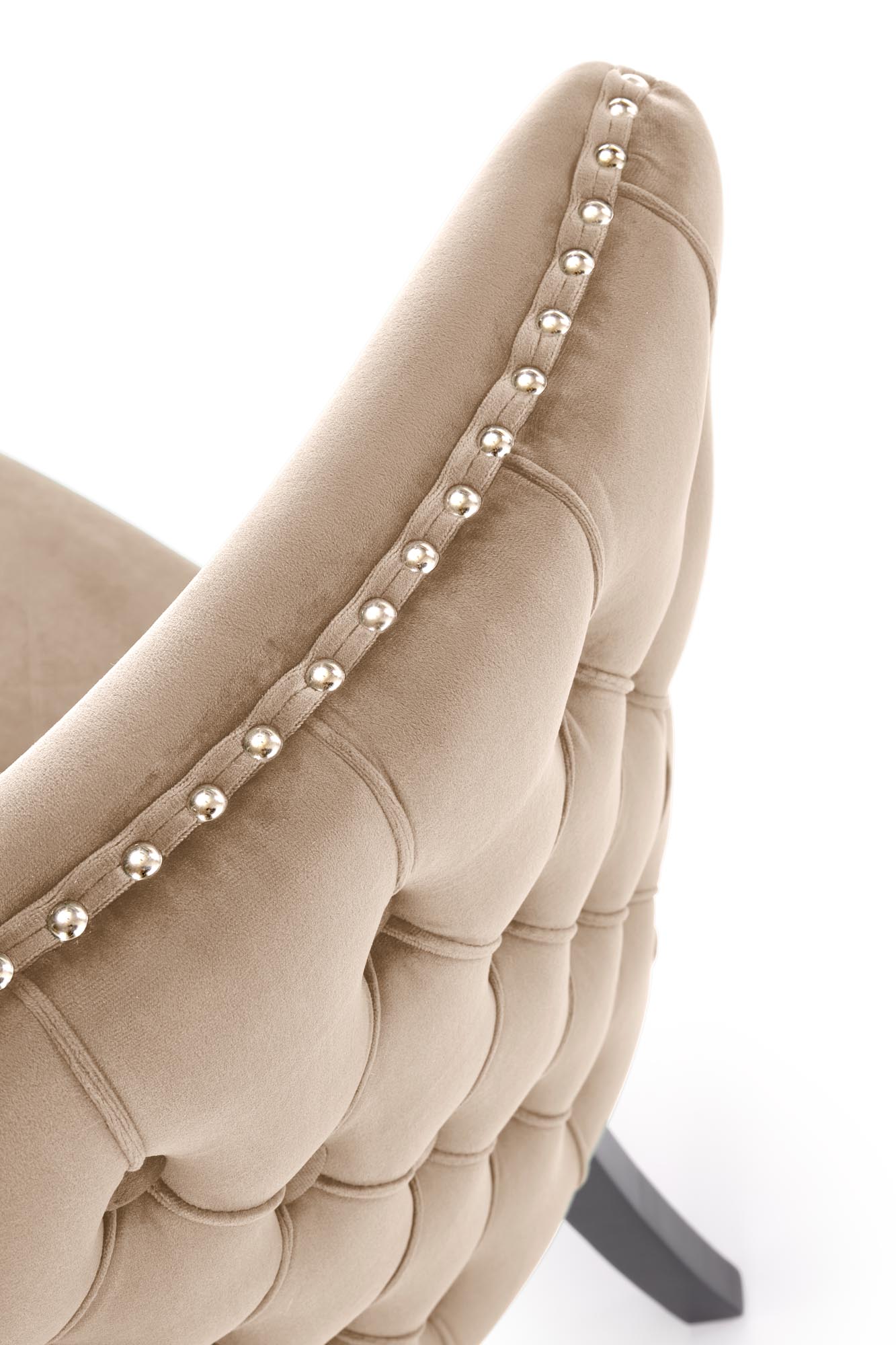 ALDA jedálenská stolička, masívne drevo/látka velvet, béžová