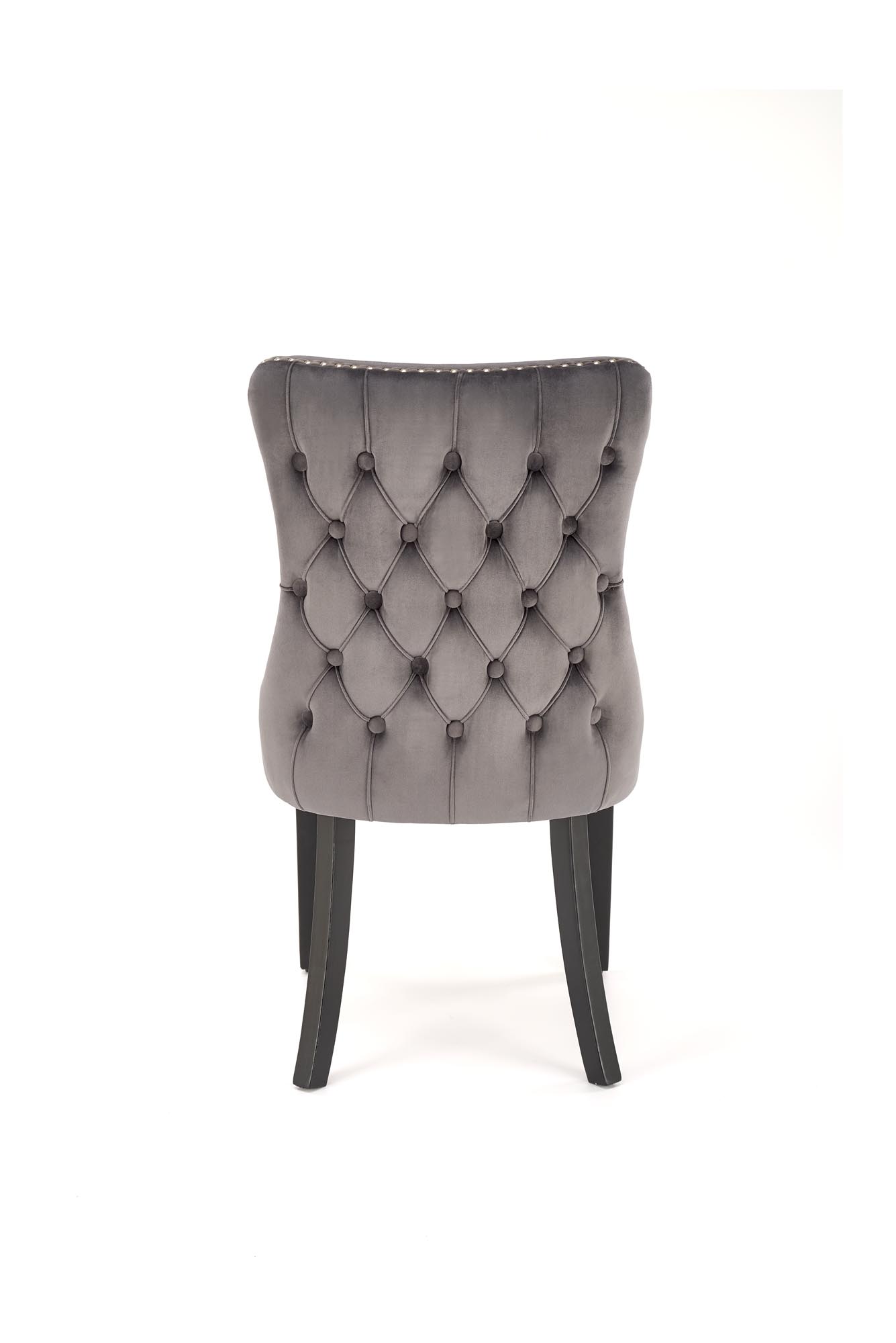 ALDA jedálenská stolička, masívne drevo/látka velvet, sivá - NA SKLADE!