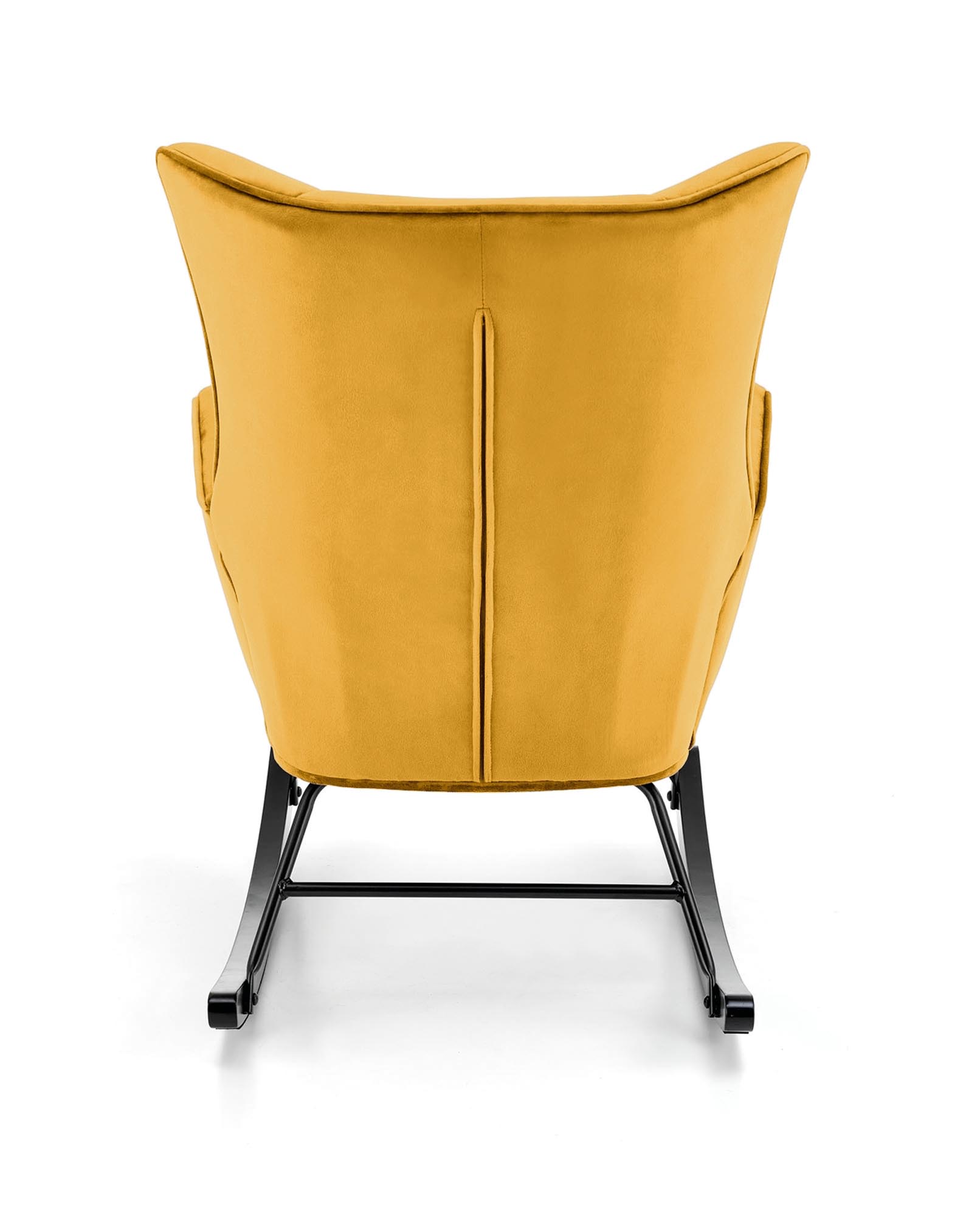 BAZALTO hojdacie kreslo,látka  zamat/oceľ/drevo, horčicová BLUVEL 68