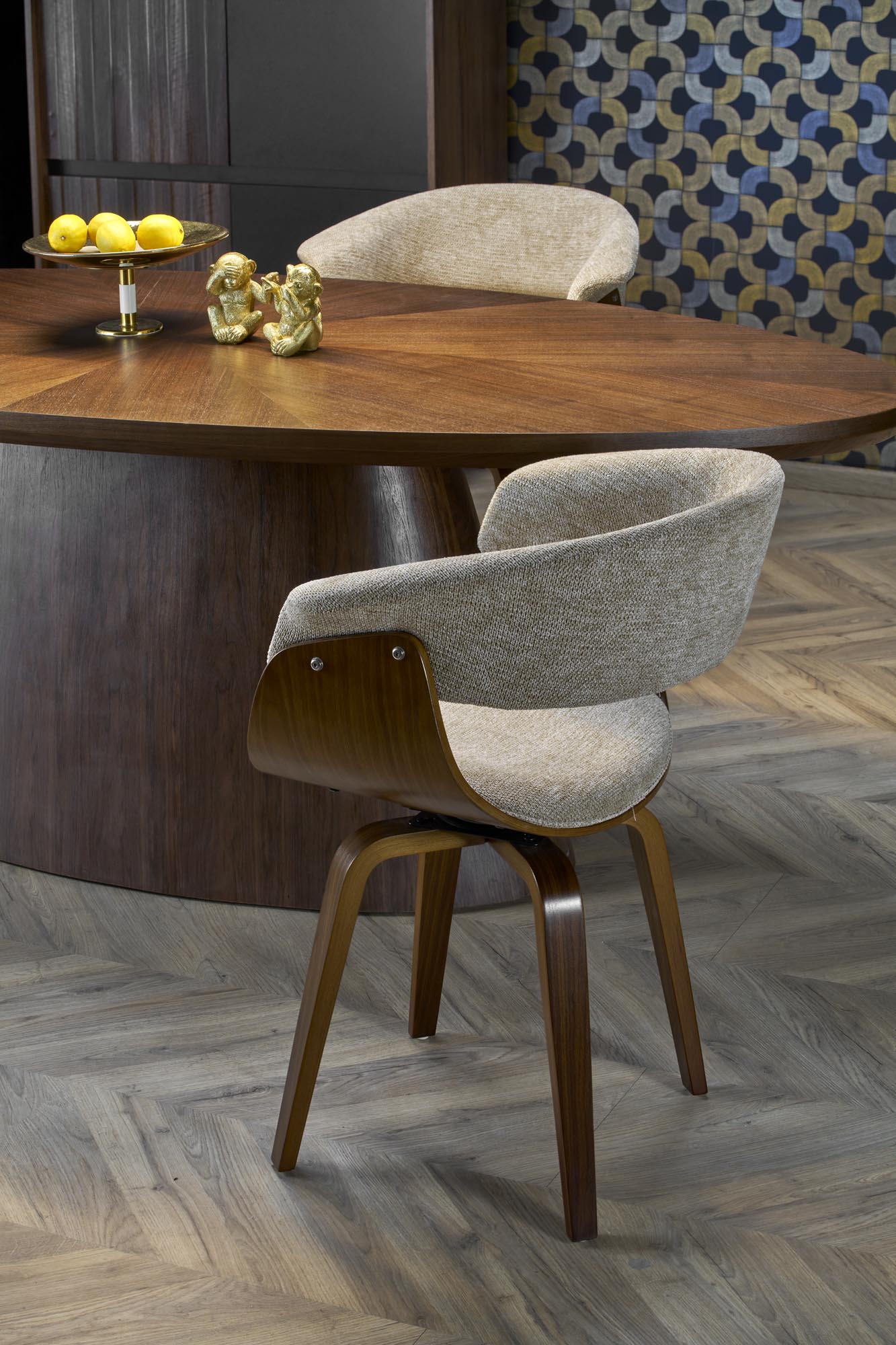 VAGNER stôl jedálenský 220/98/76cm, prírodný/noha orech - NA SKLADE!