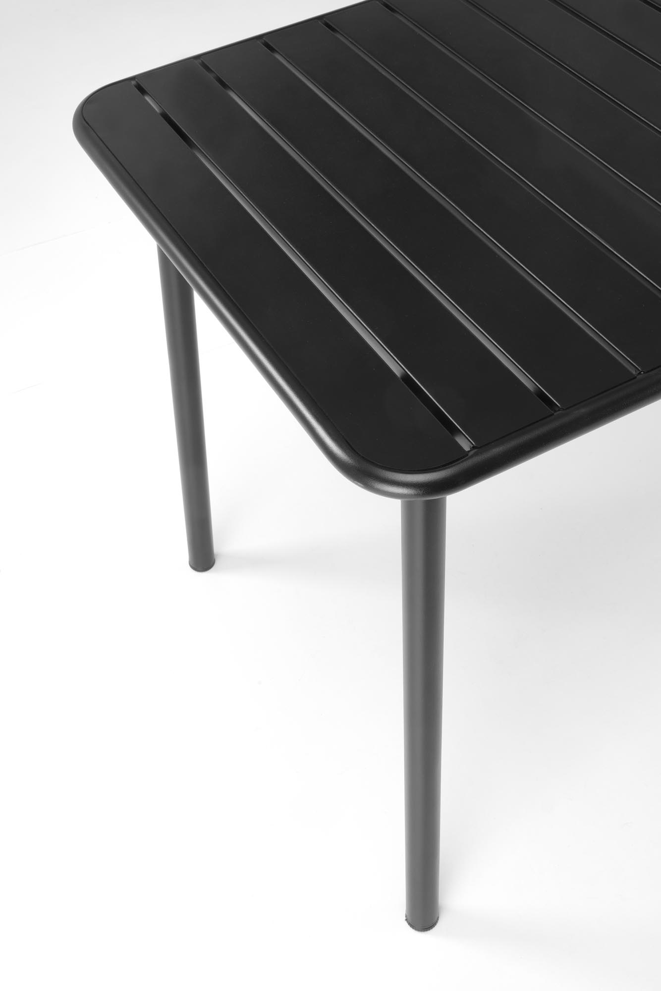 BOSCO stôl záhradný 140/70/76 cm, kov čierny