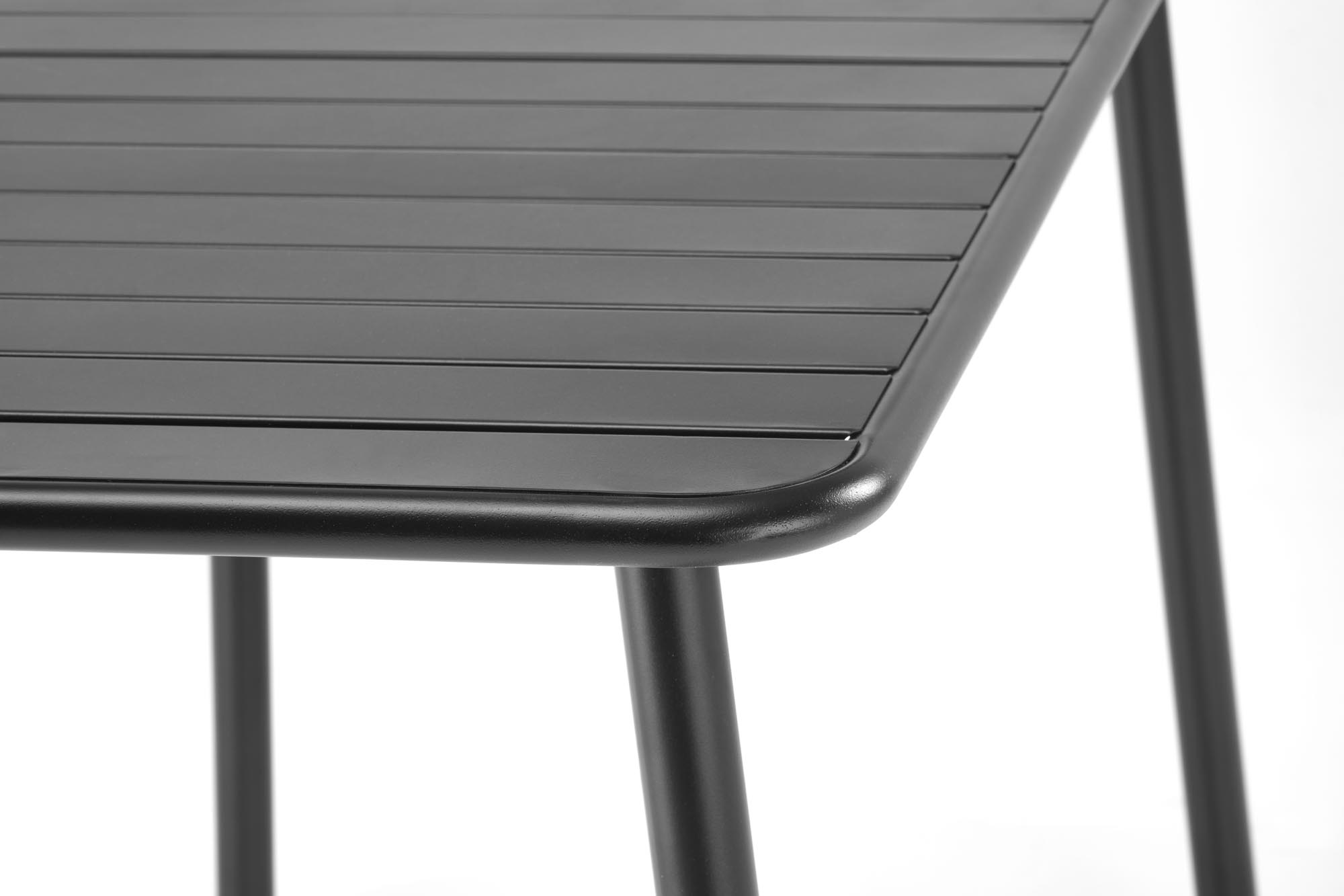 BOSCO stôl záhradný 140/70/76 cm, kov čierny