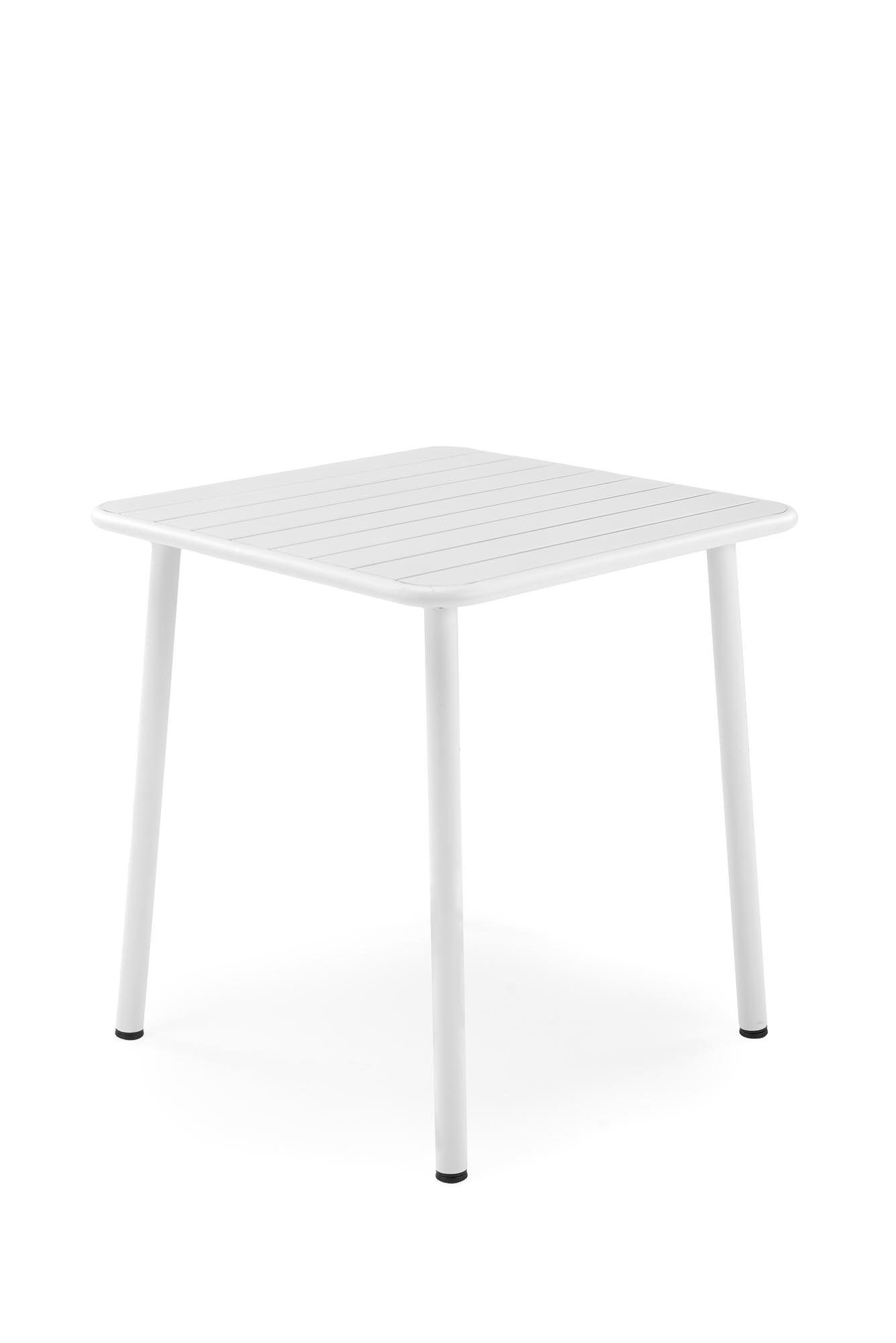 BOSCO KWADRAT stôl záhradný  70/70/76 cm, kov biely