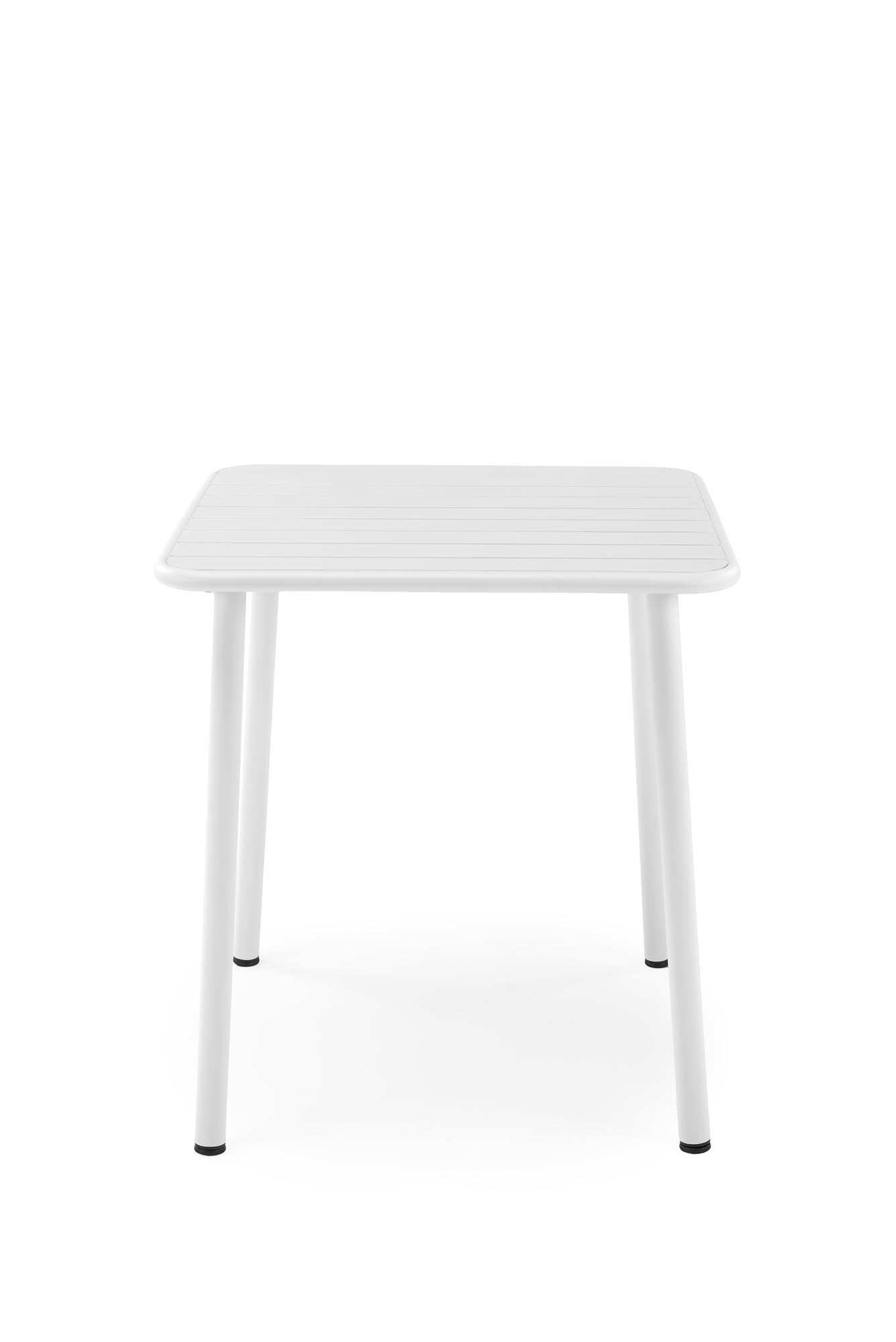 BOSCO KWADRAT stôl záhradný  70/70/76 cm, kov biely