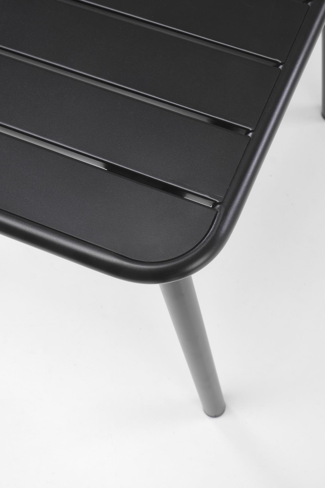 BOSCO KWADRAT stôl záhradný  70/70/76 cm, kov čierny