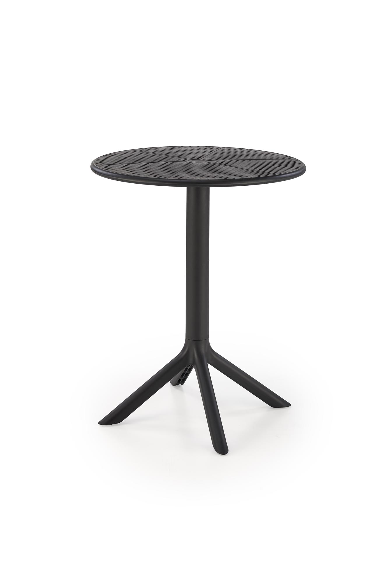 CALVO stolík terasový okrúhly 60/72 cm plast farba čierna