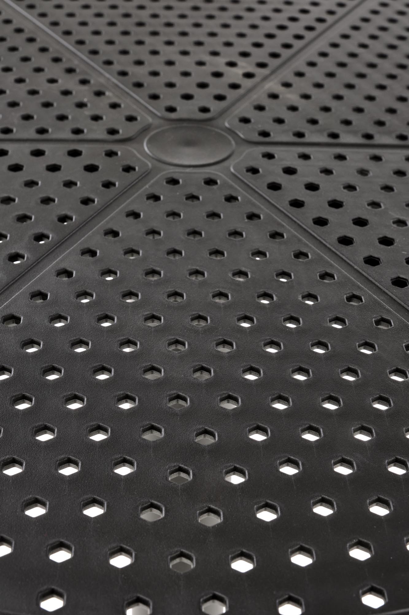 CALVO stolík terasový okrúhly 60/72 cm plast farba čierna