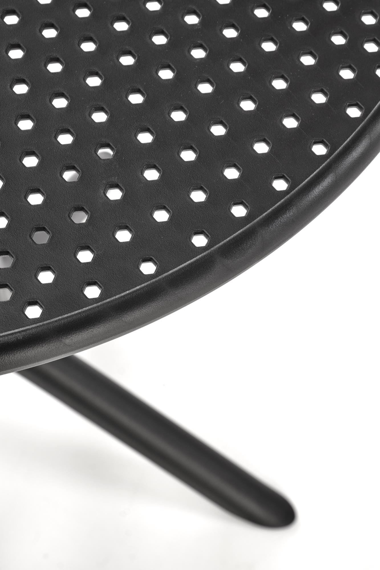 CALVO stolík terasový okrúhly 60/72 cm plast farba čierna