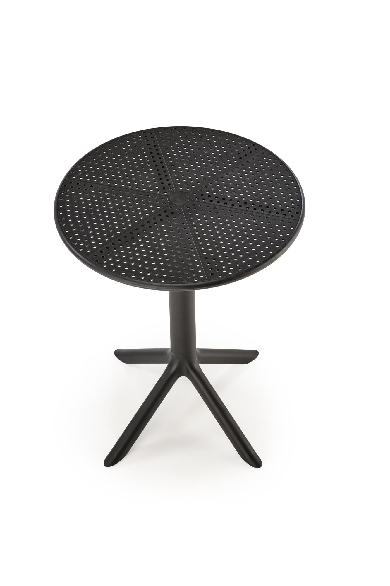 CALVO stolík terasový okrúhly 60/72 cm plast farba čierna