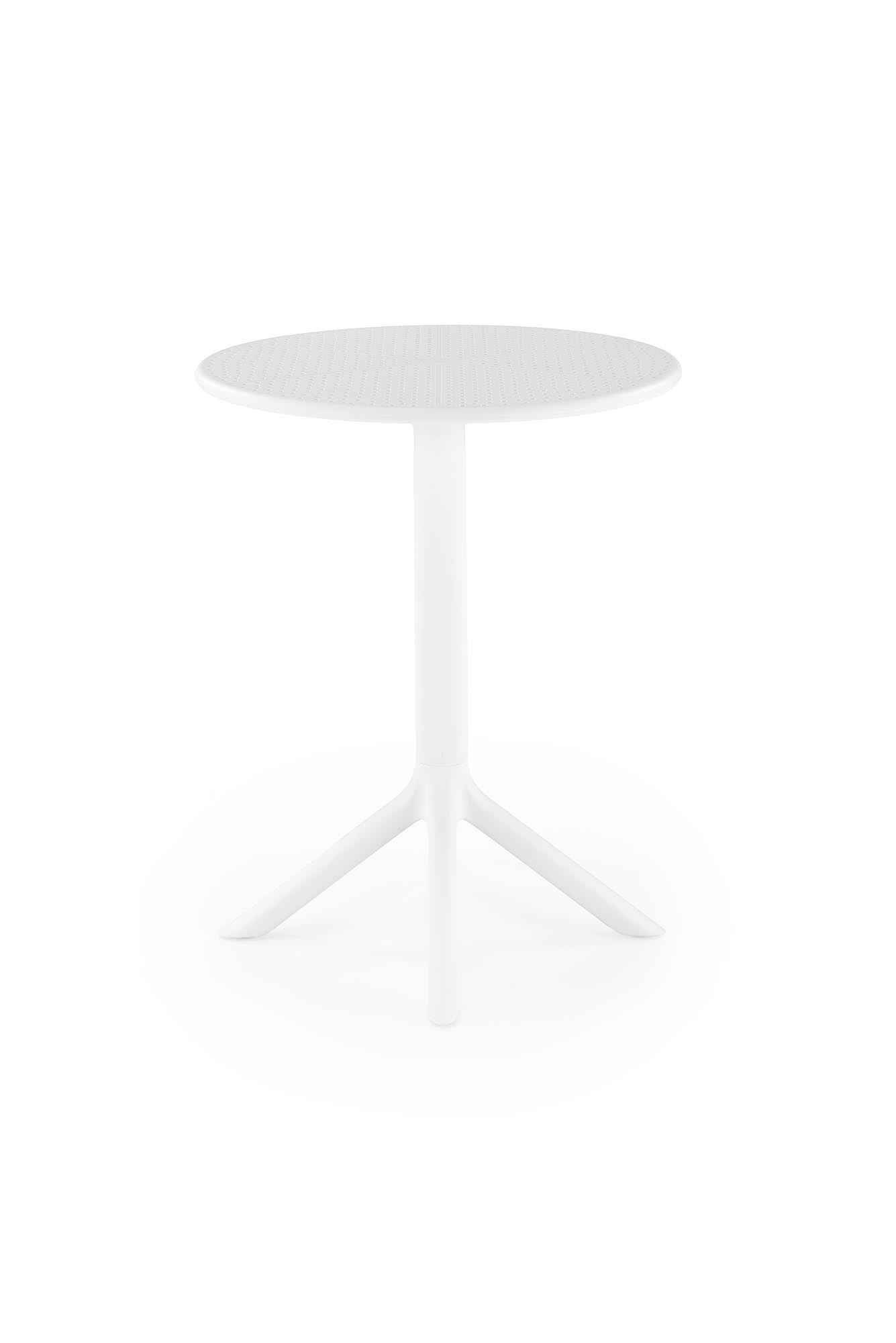 CALVO stolík terasový okrúhly 60/72 cm plast farba biela