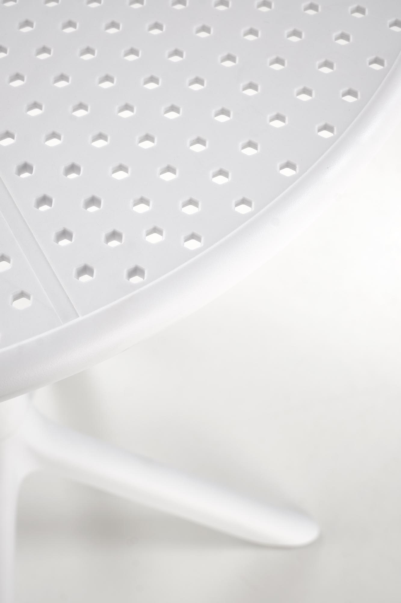 CALVO stolík terasový okrúhly 60/72 cm plast farba biela