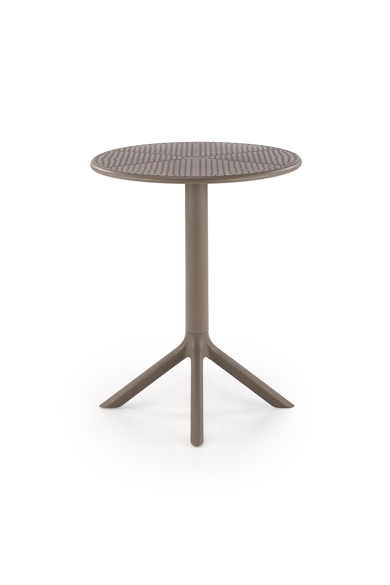 CALVO stolík terasový okrúhly 60/72 cm plast farba khaki